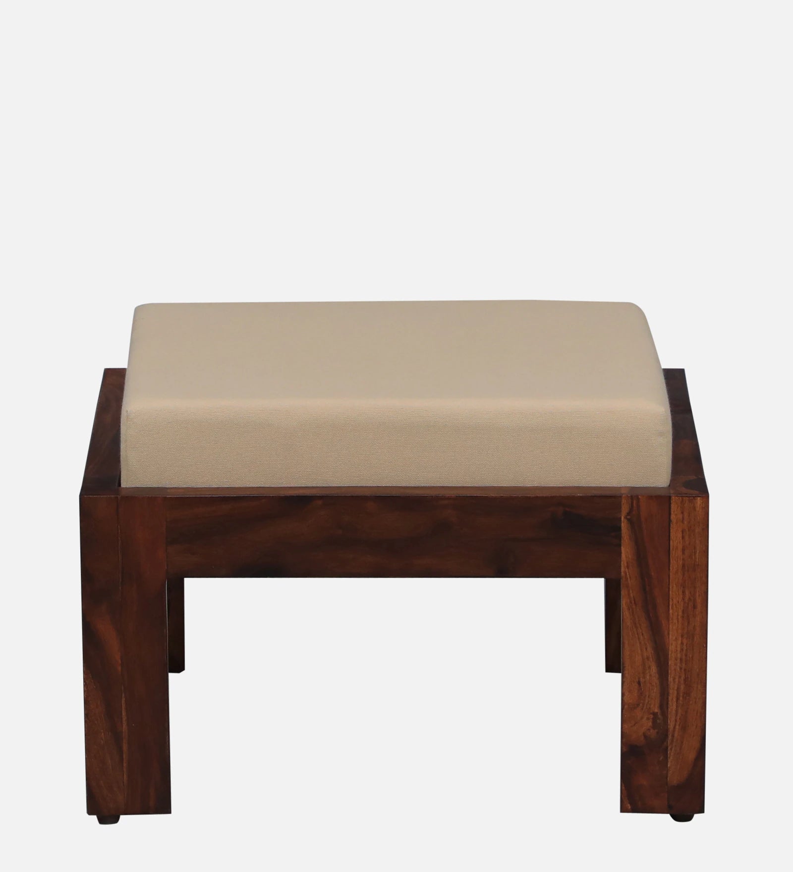 Nizwa Solid Wood Nesting Coffee Table Set in Honey Oak Finish With Cushioned Stools - Febonic Living