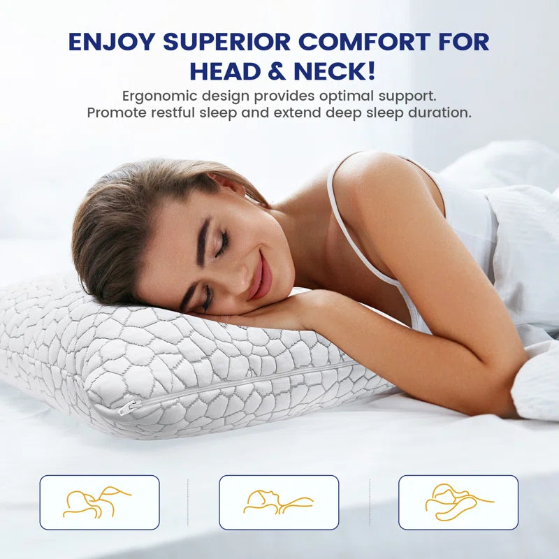 Bharat Shredded (20x10) Memory Foam Pillows (Pack of 2)