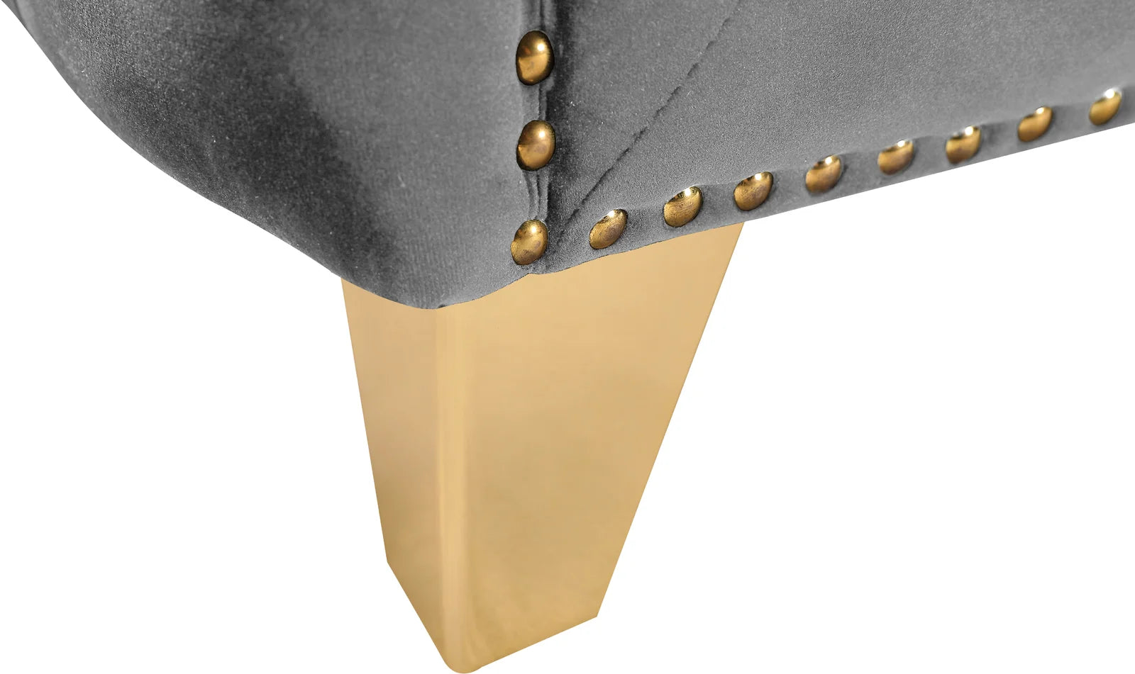 Sickle Velvet 3 Seater Sofa In Davy Grey Colour - Febonic Living