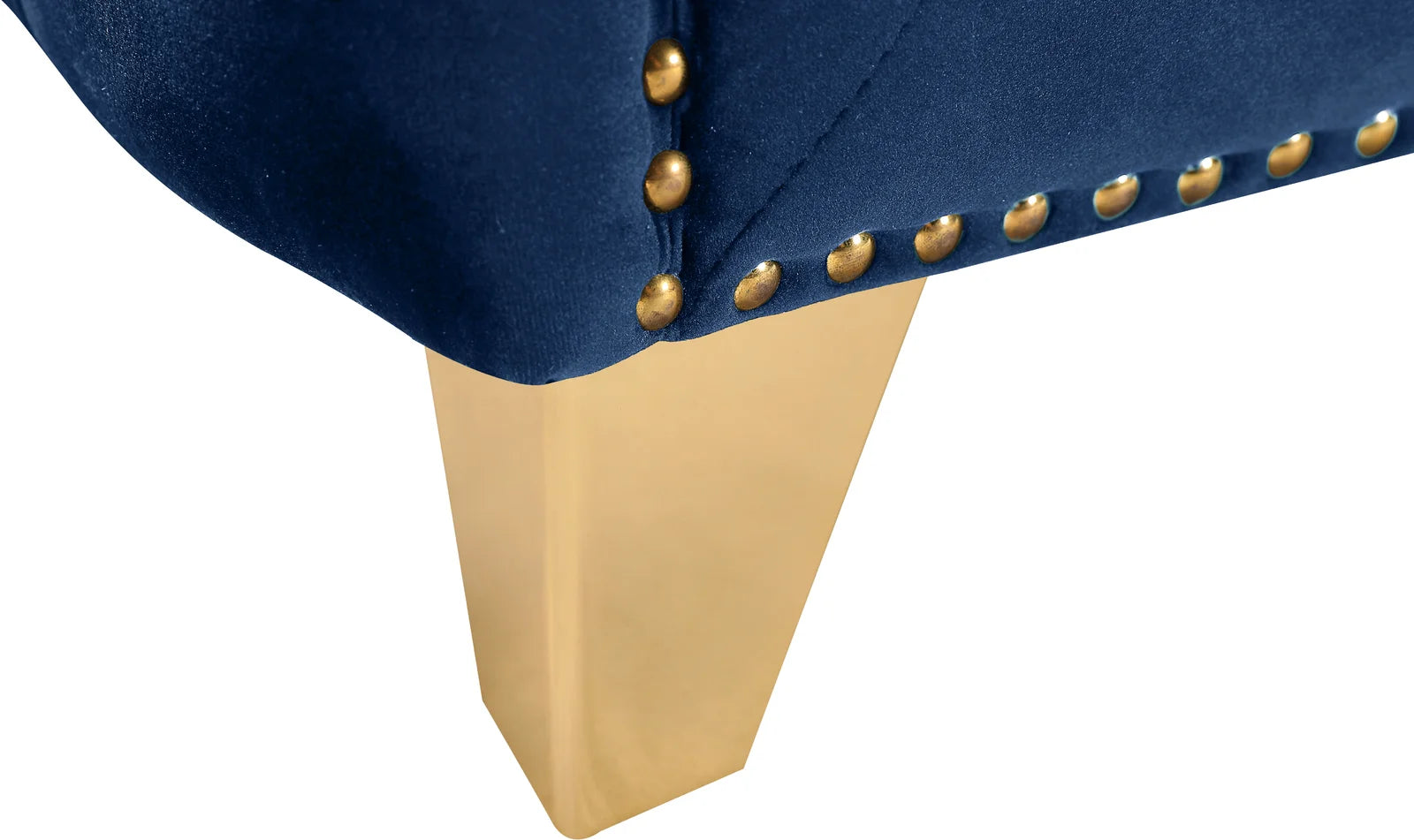 Sickle Velvet 3 Seater Sofa In Imperial Blue Colour - Febonic Living