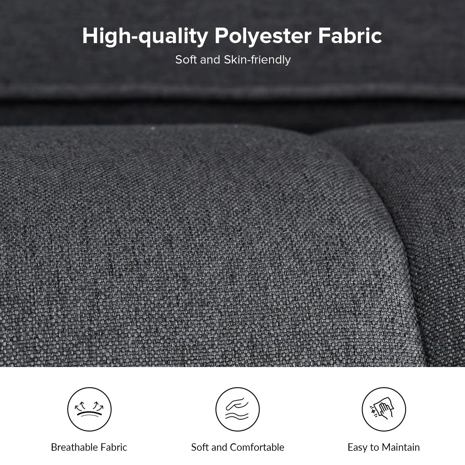 Sidewell Fabric 2 Seater Sofa In Charcoal Grey Colour - Febonic Living