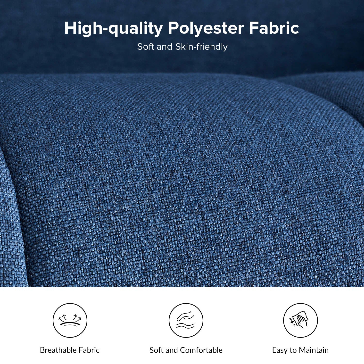 Sidewell Fabric 2 Seater Sofa In Royal blue Colour - Febonic Living