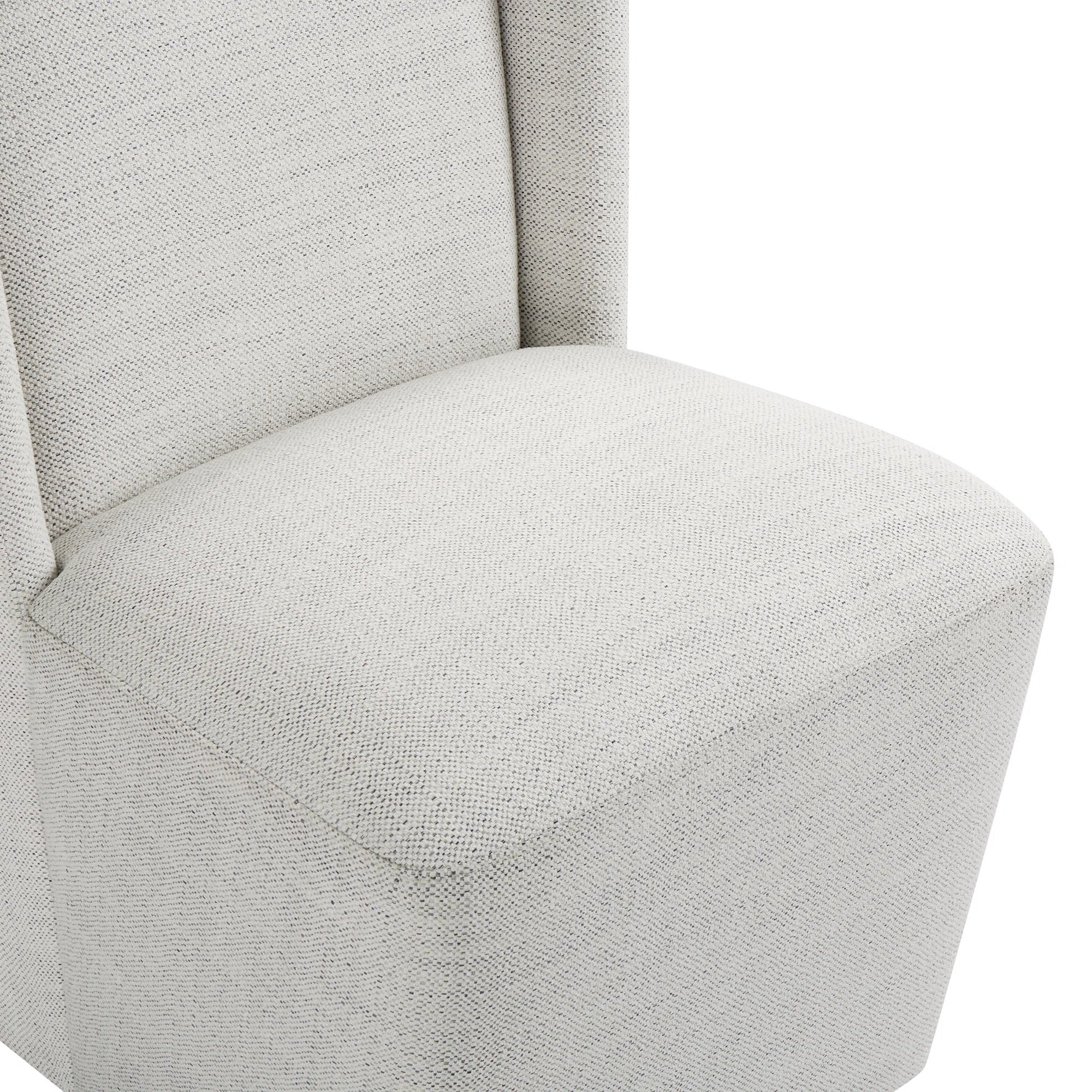 Slava Fabric Dining Chair In Lit Grey Colour (Set of 2)