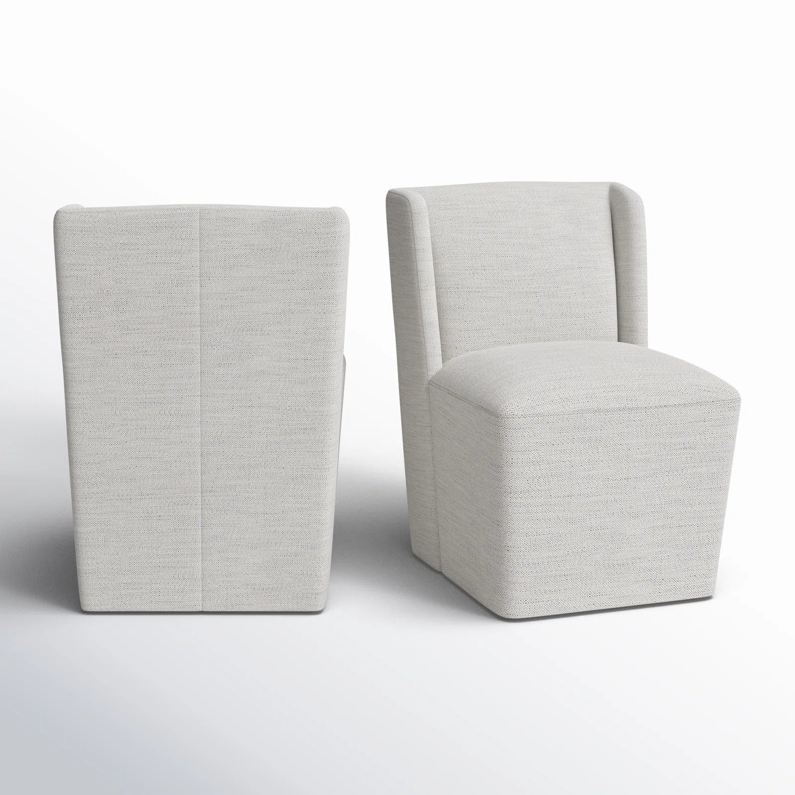 Slava Fabric Dining Chair In Lit Grey Colour (Set of 2)