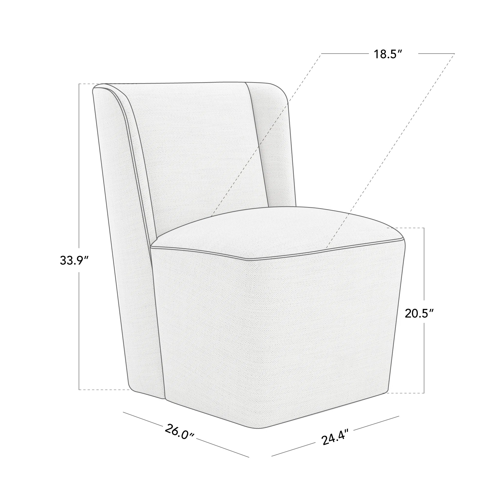 Slava Fabric Dining Chair In Lit Grey Colour (Set of 2)