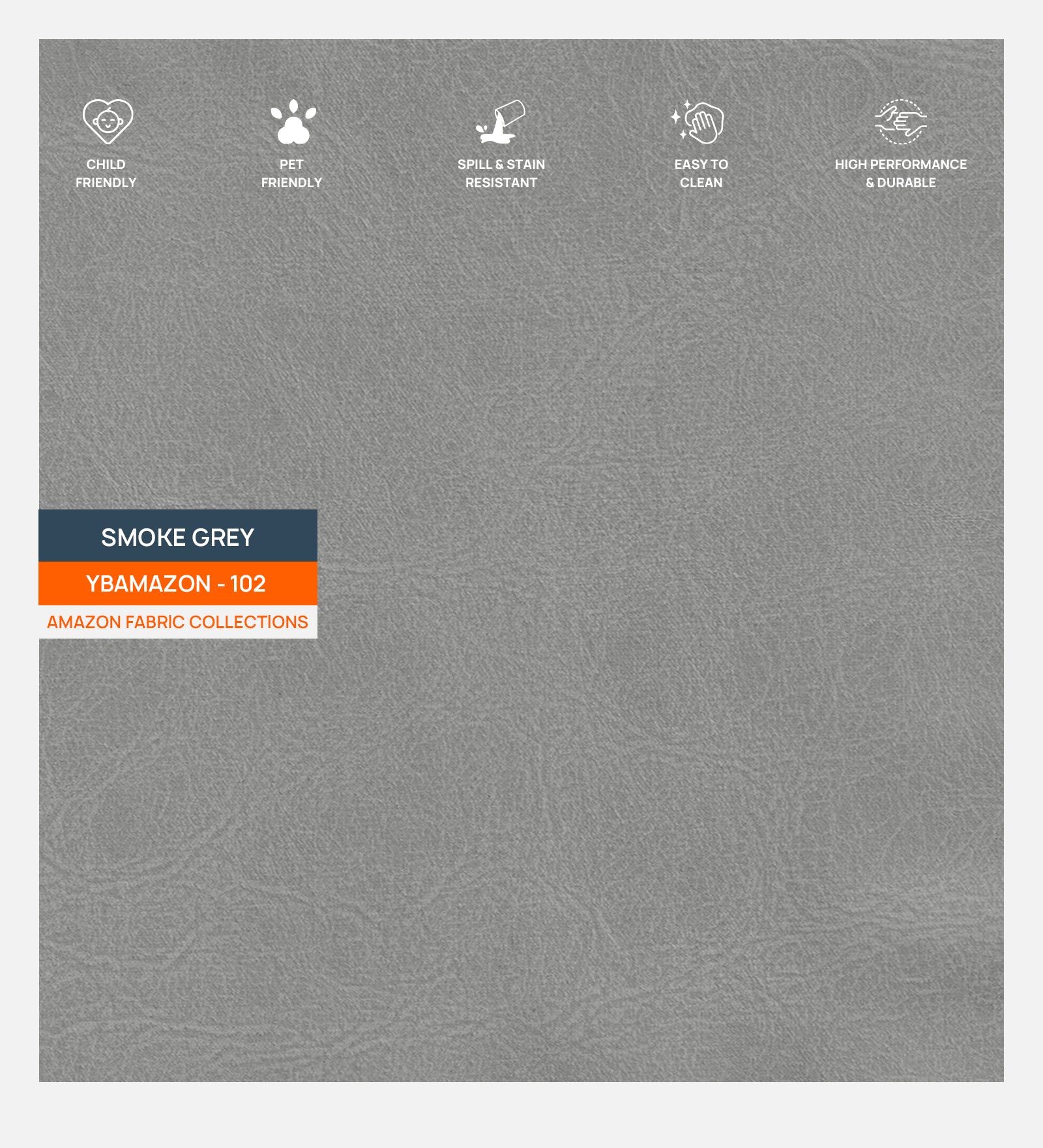 Woody Fabric 1 Seater Sofa in Smoke Grey Colour