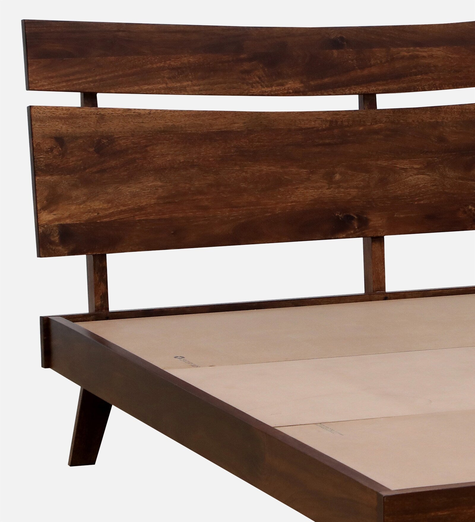 Manas Solid Wood Queen Size Bed In Tubbaq Finish - Febonic Living