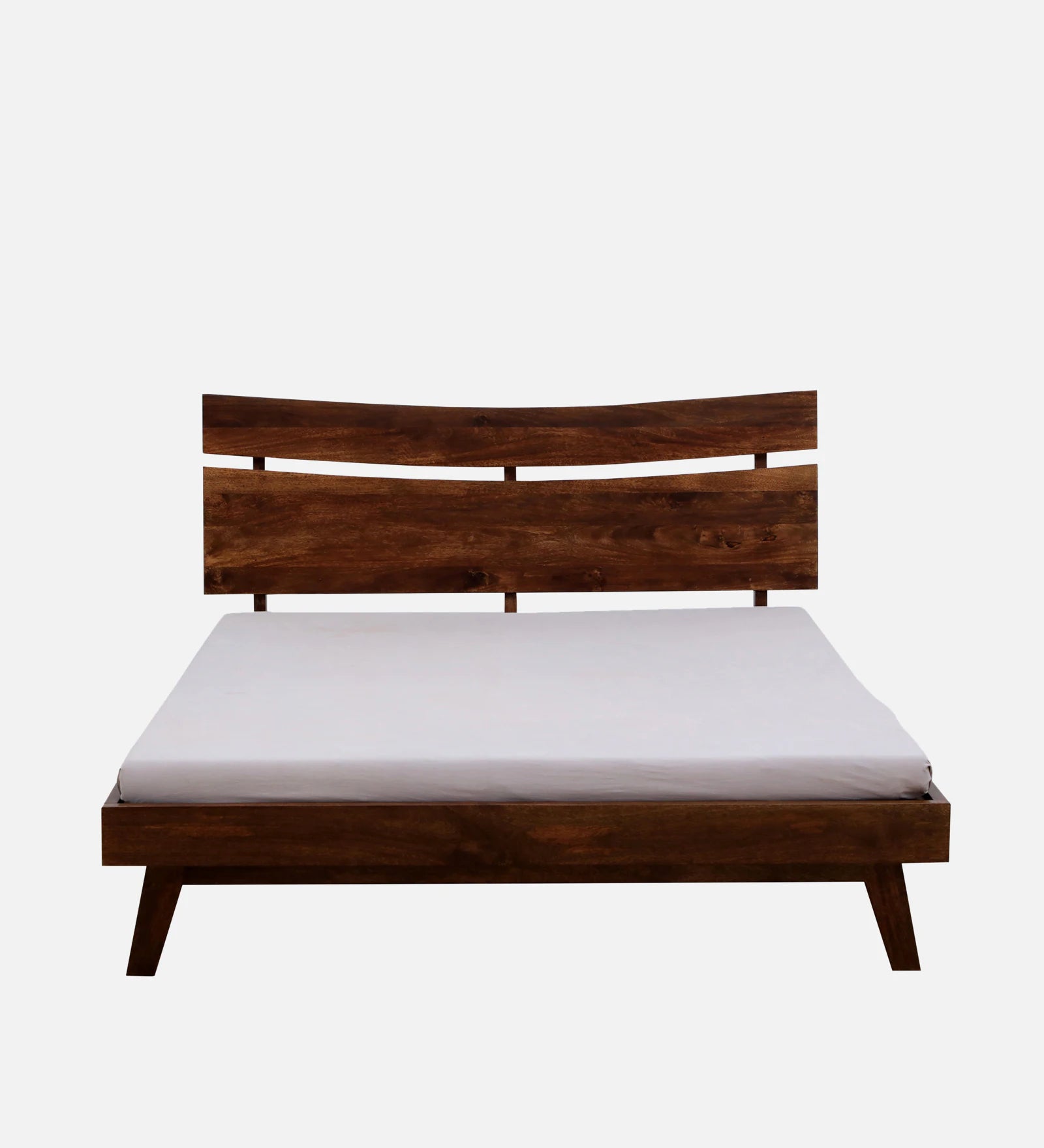 Manas Solid Wood Queen Size Bed In Tubbaq Finish - Febonic Living