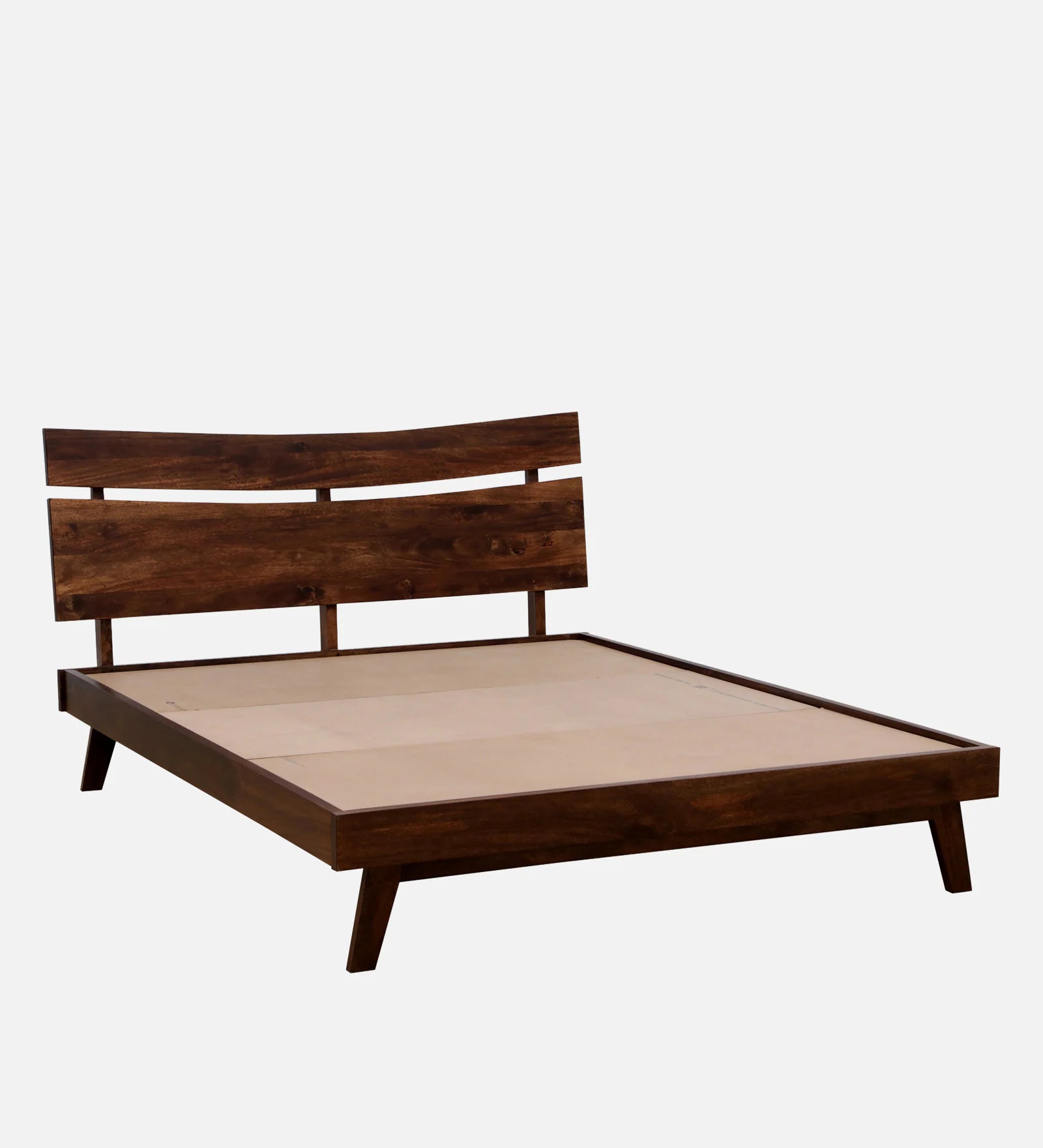Manas Solid Wood Queen Size Bed In Tubbaq Finish - Febonic Living