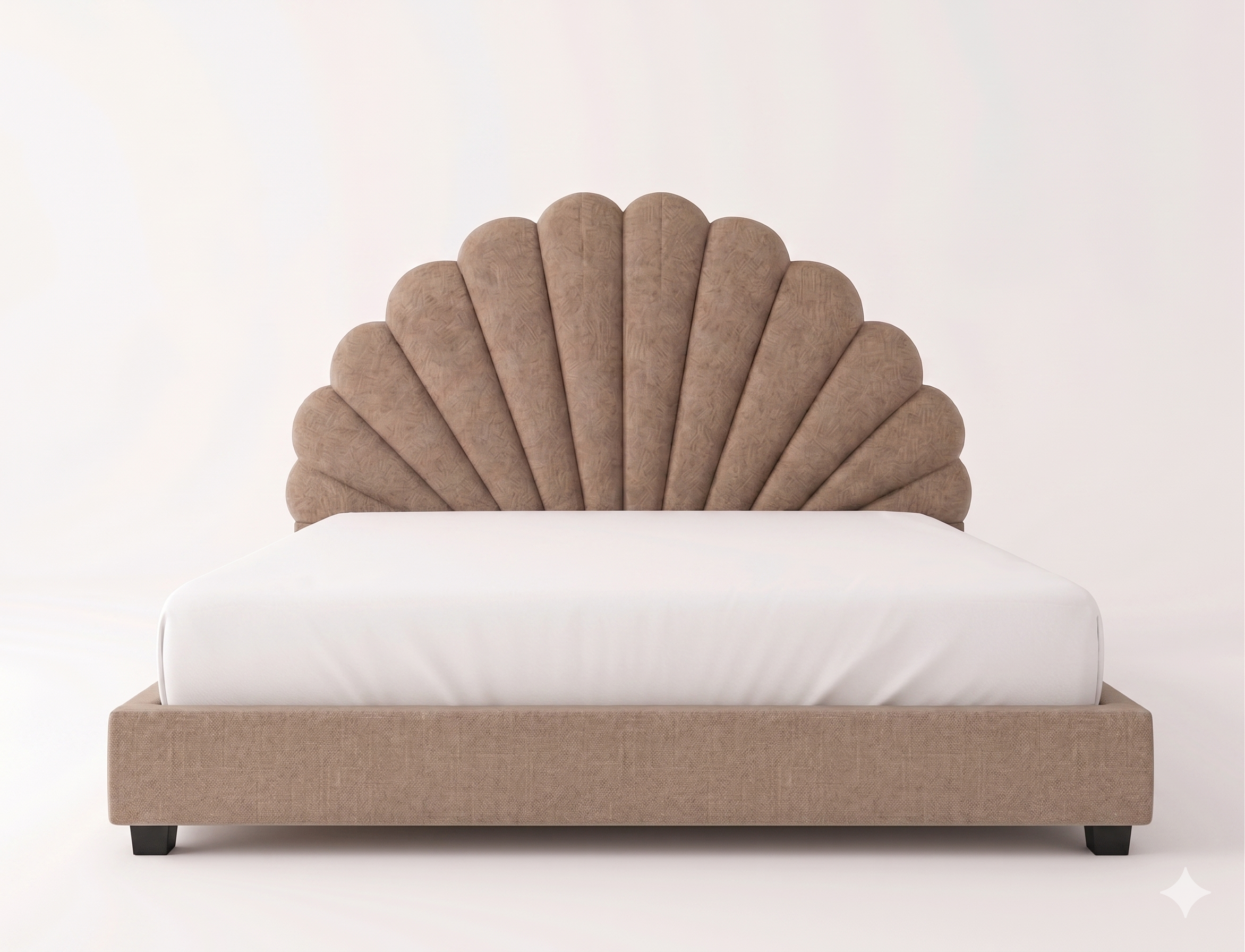 Stella King Size Bed -Cream Beige | Hydraulic Storage