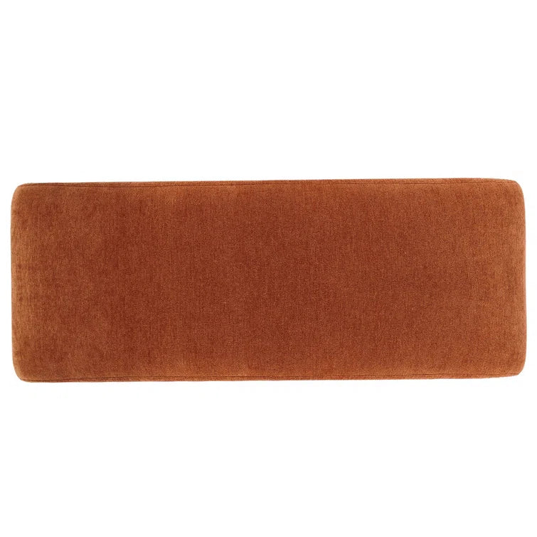Steven Fabric Bench In Vivid Orange Colour - Febonic Living