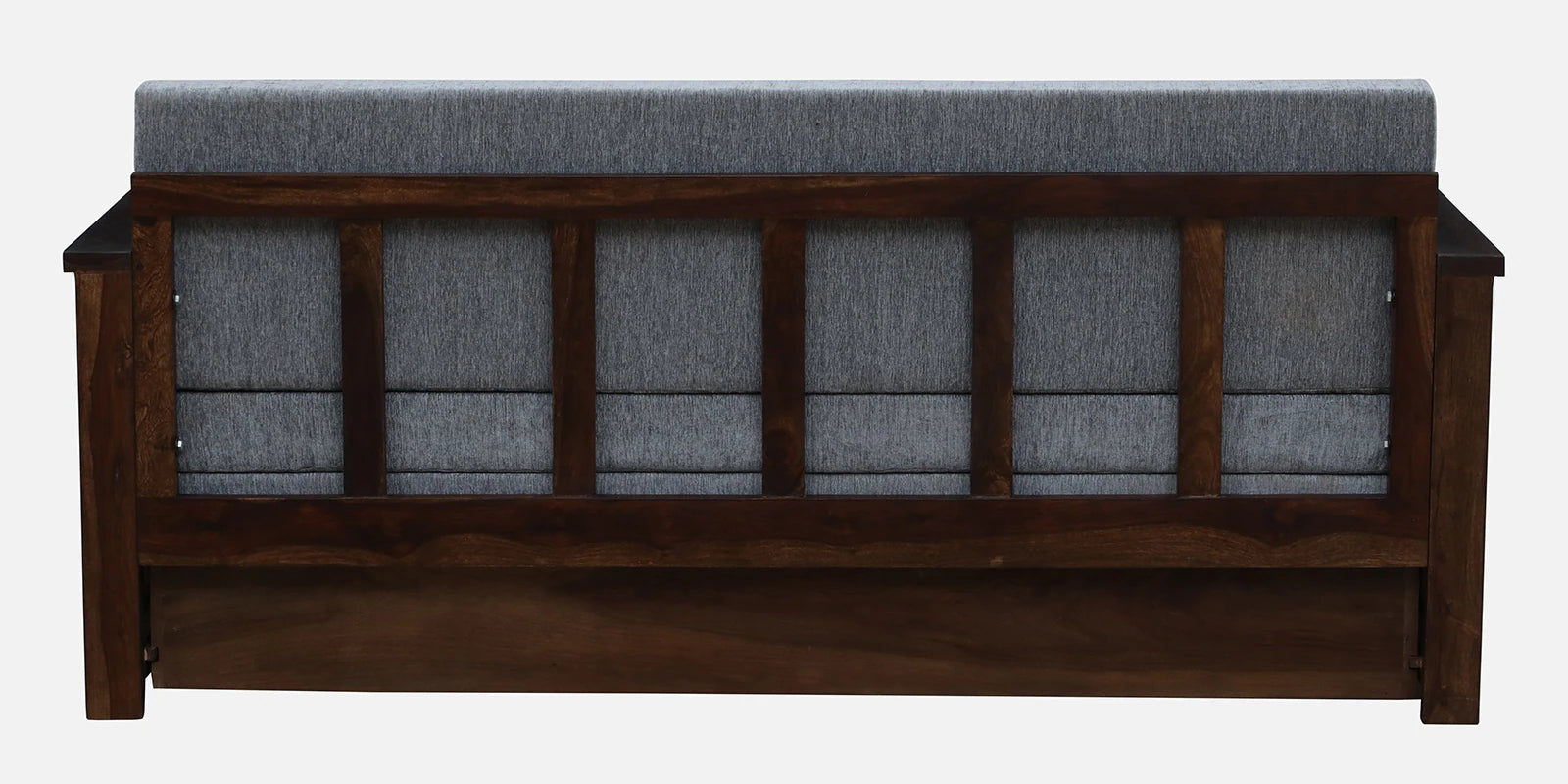 Belmani Sheesham Wood Pull Out 3 Seater Sofa Cum Bed In Provincial Teak & With Cushions - Febonic Living