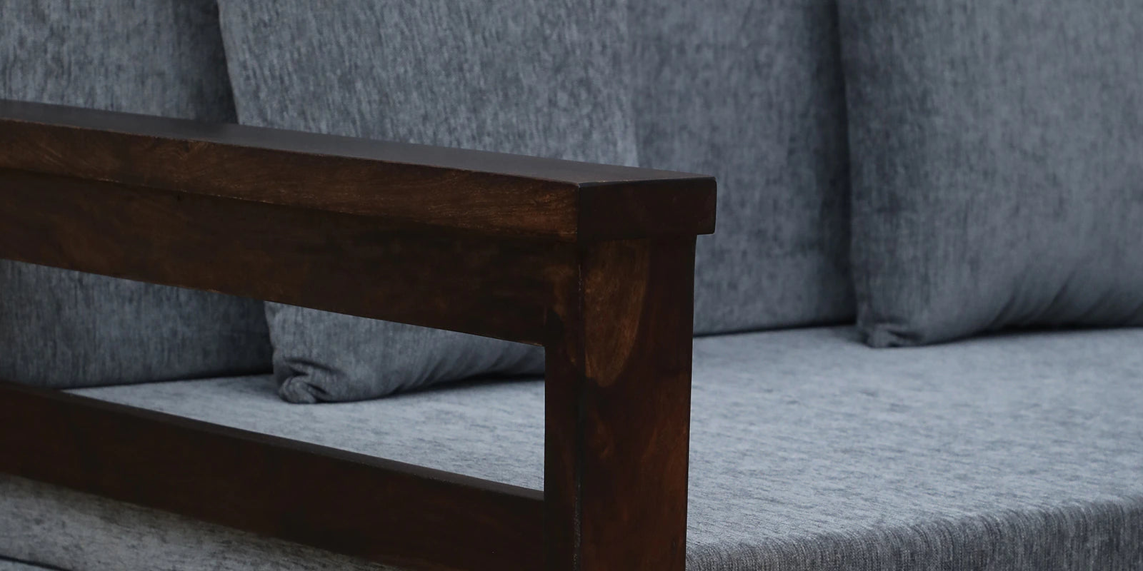 Belmani Sheesham Wood Pull Out 3 Seater Sofa Cum Bed In Provincial Teak & With Cushions - Febonic Living