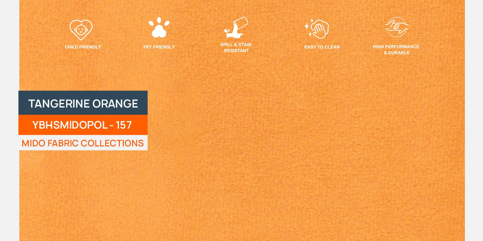 Kula Velvet 3 Seater Sofa In Tangerine Orange Colour - Febonic Living