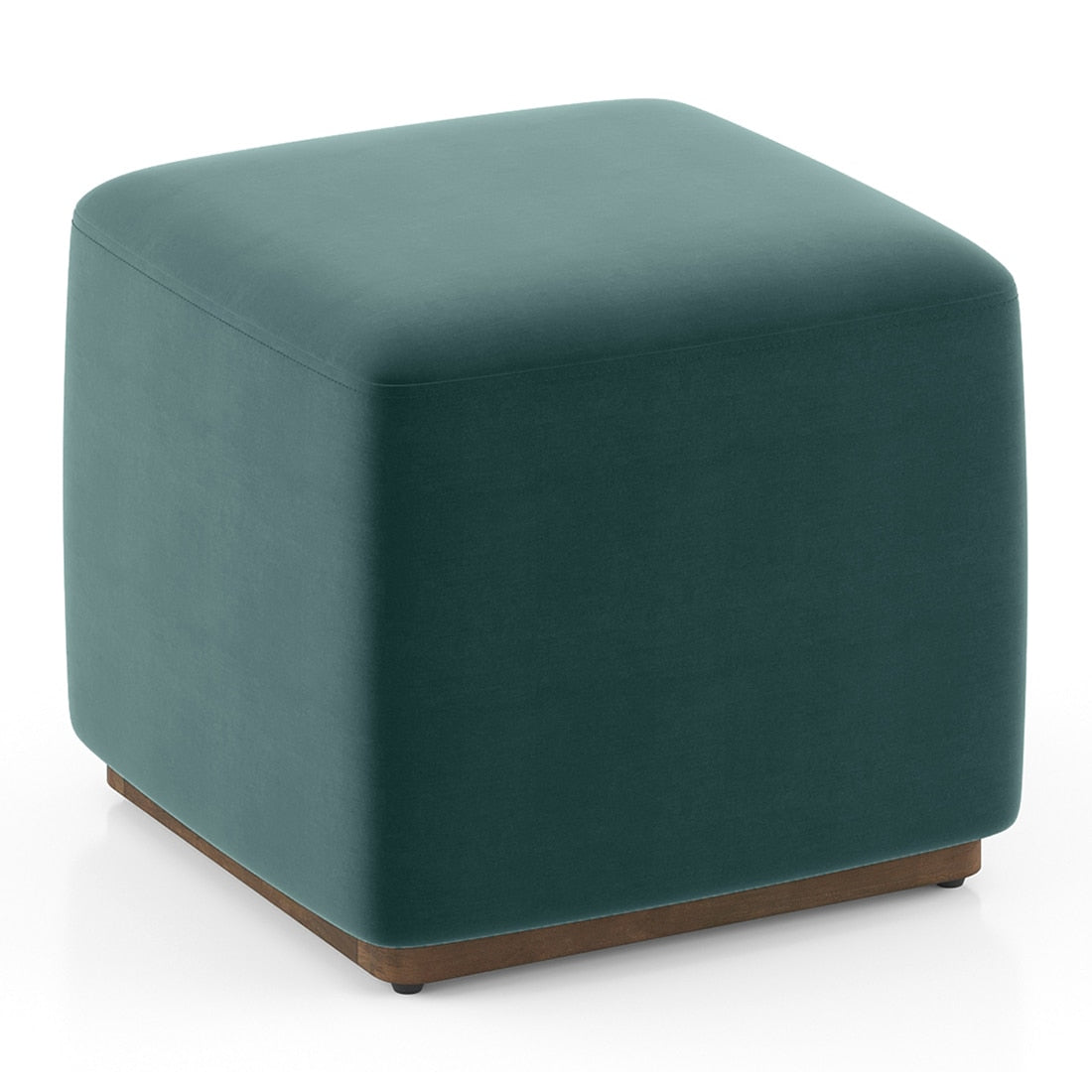 Tera Coffee Table Set In Natural Finish With Multi Cushioned Stools