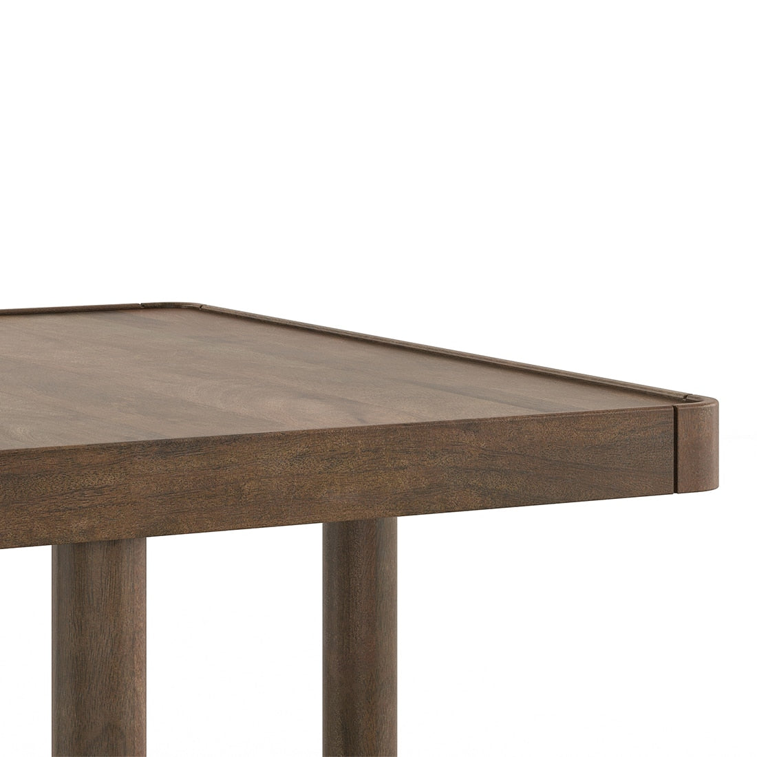 Tera Coffee Table Set In Natural Finish With Multi Cushioned Stools