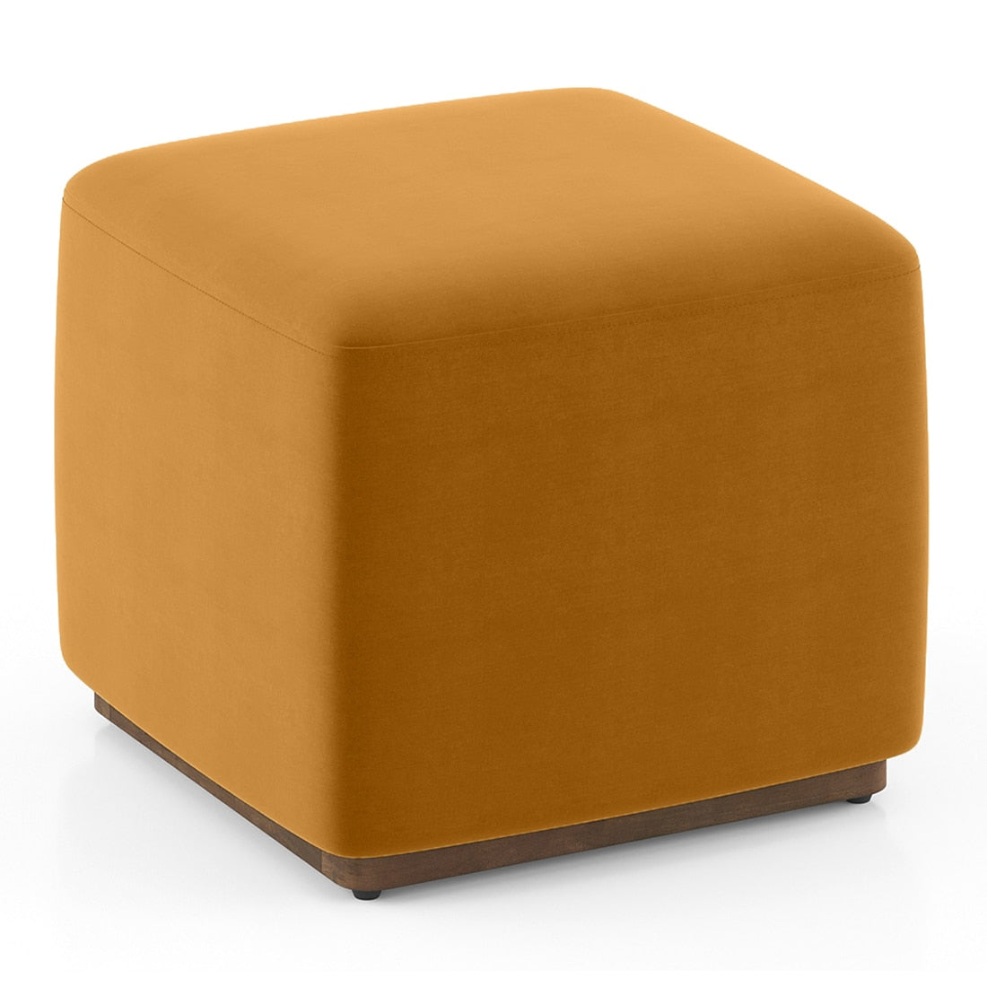 Tera Coffee Table Set In Natural Finish With Multi Cushioned Stools