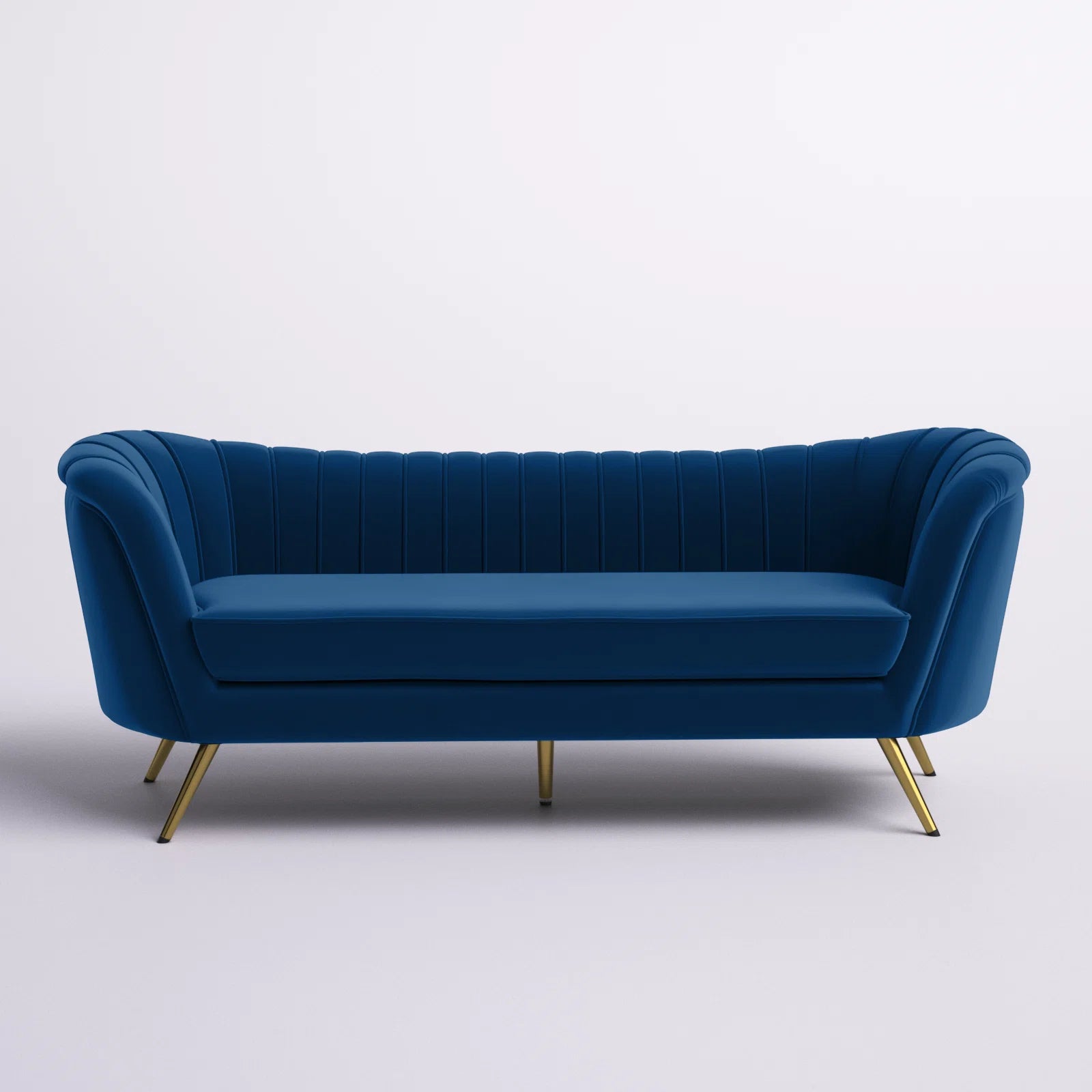 Tiber Velvet 3 Seater Sofa In Imperial Blue Colour - Febonic Living