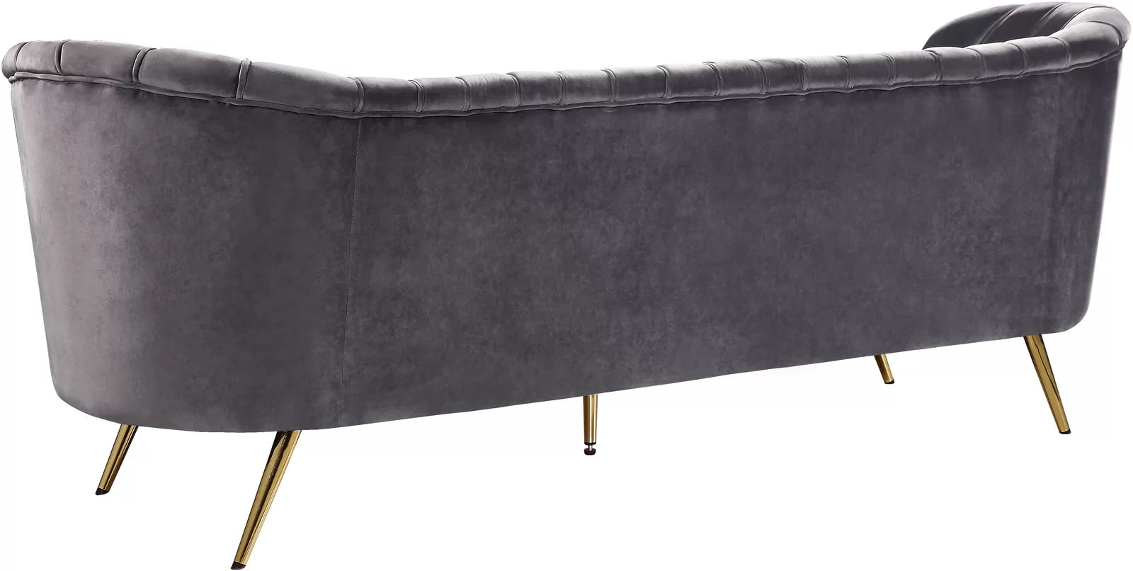 Tiber Velvet 3 Seater Sofa In Davy Grey Colour - Febonic Living