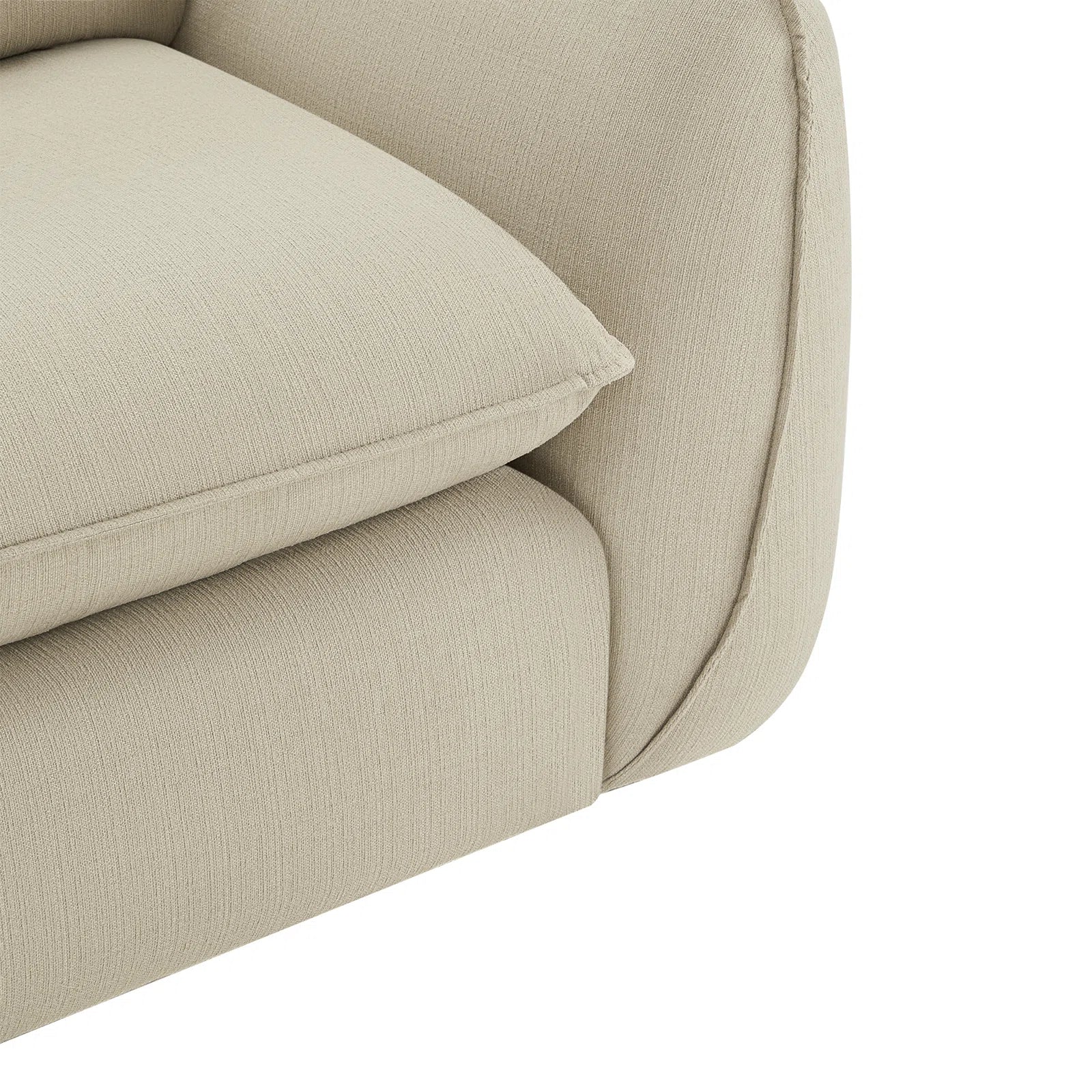 Tony Fabric 3 Seater Sofa In Beige Colour - Febonic Living