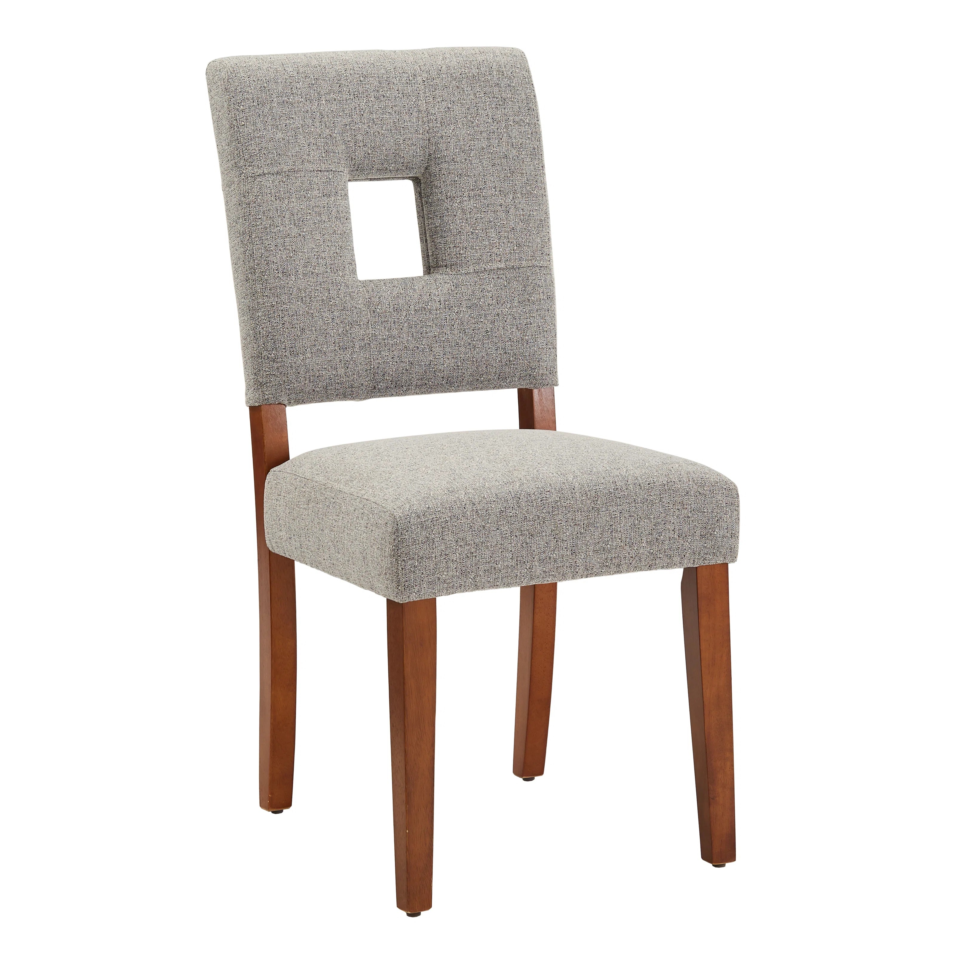 Tufra Fabric Side Chair In Lit Grey Colour (Set of 2)