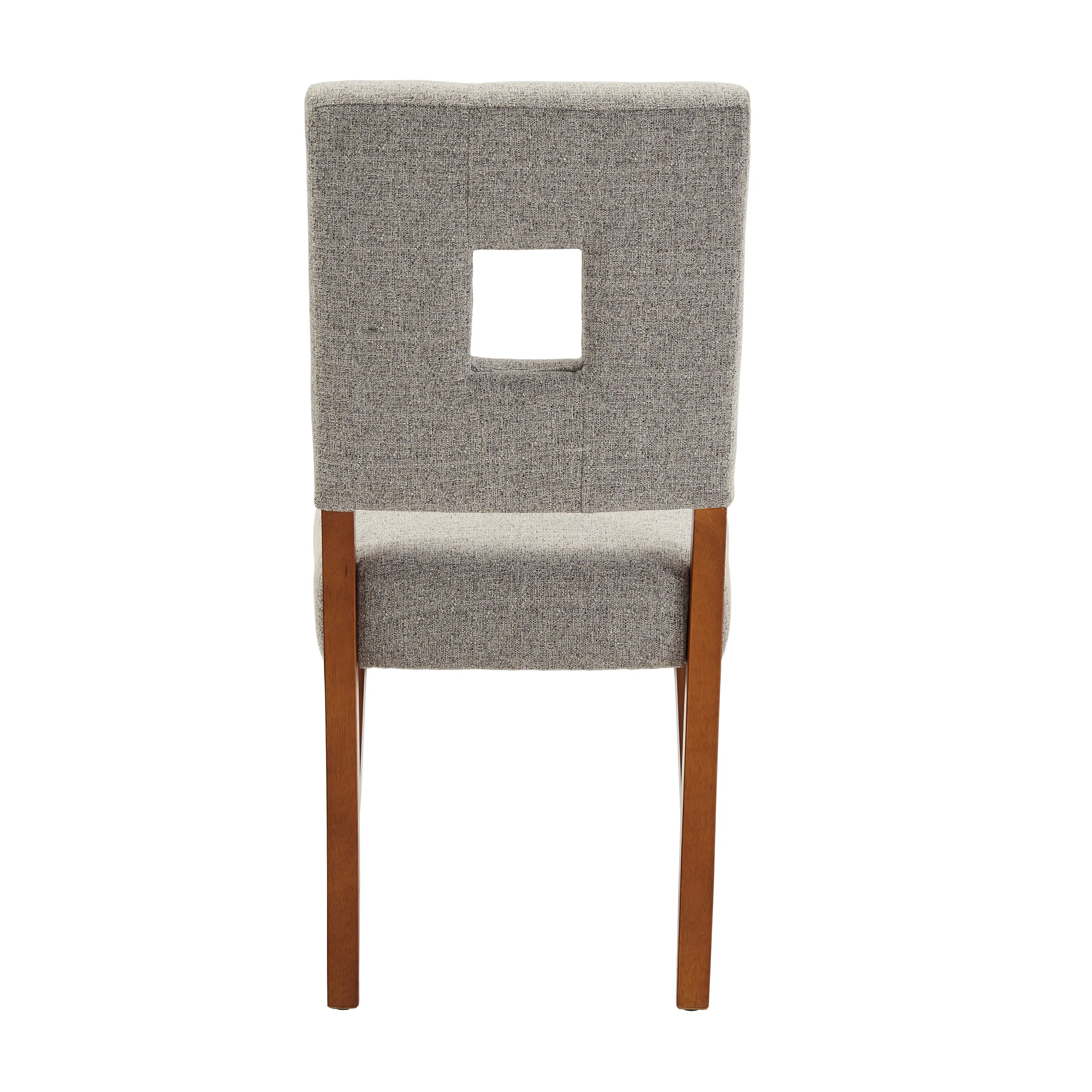 Tufra Fabric Side Chair In Lit Grey Colour (Set of 2)
