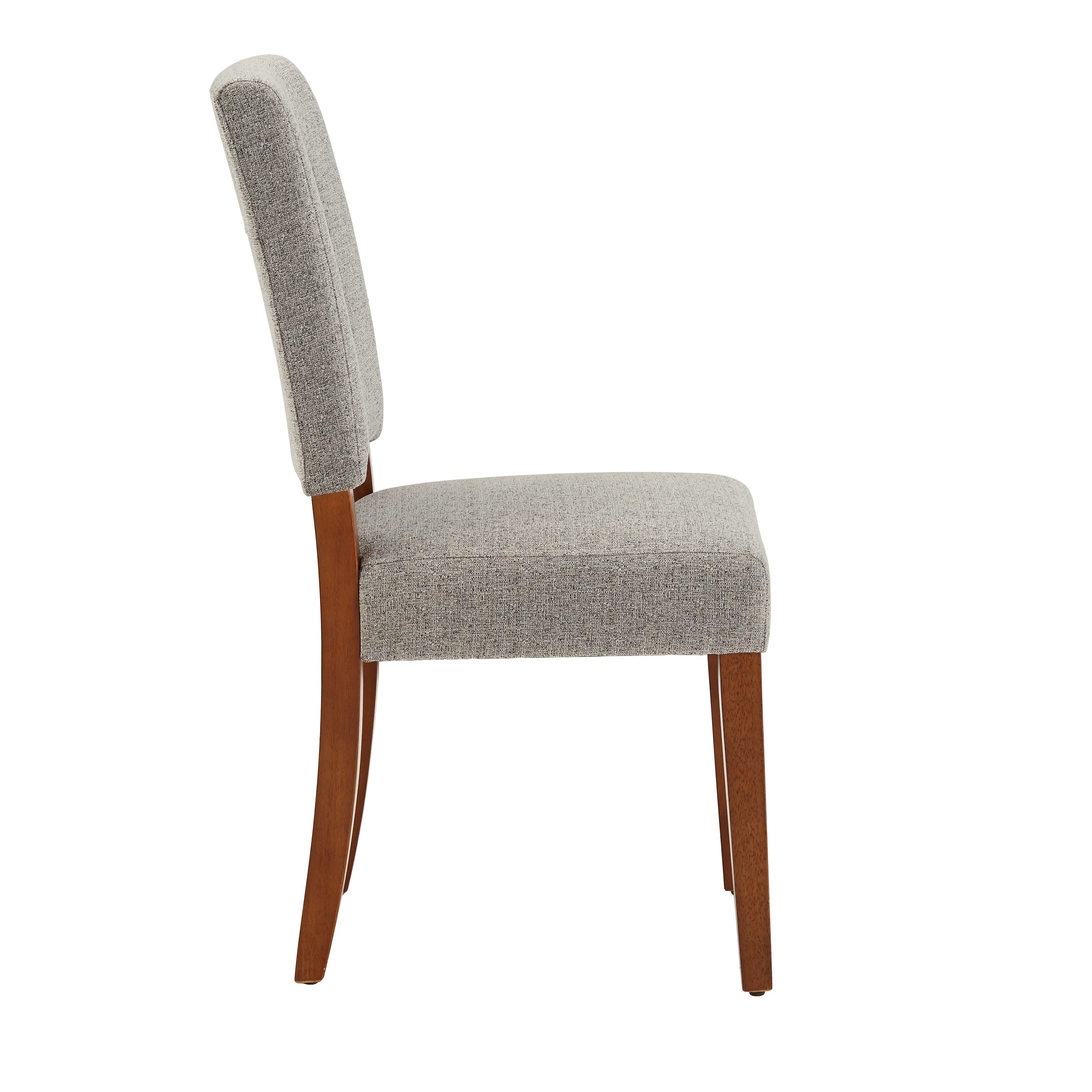 Tufra Fabric Side Chair In Lit Grey Colour (Set of 2)