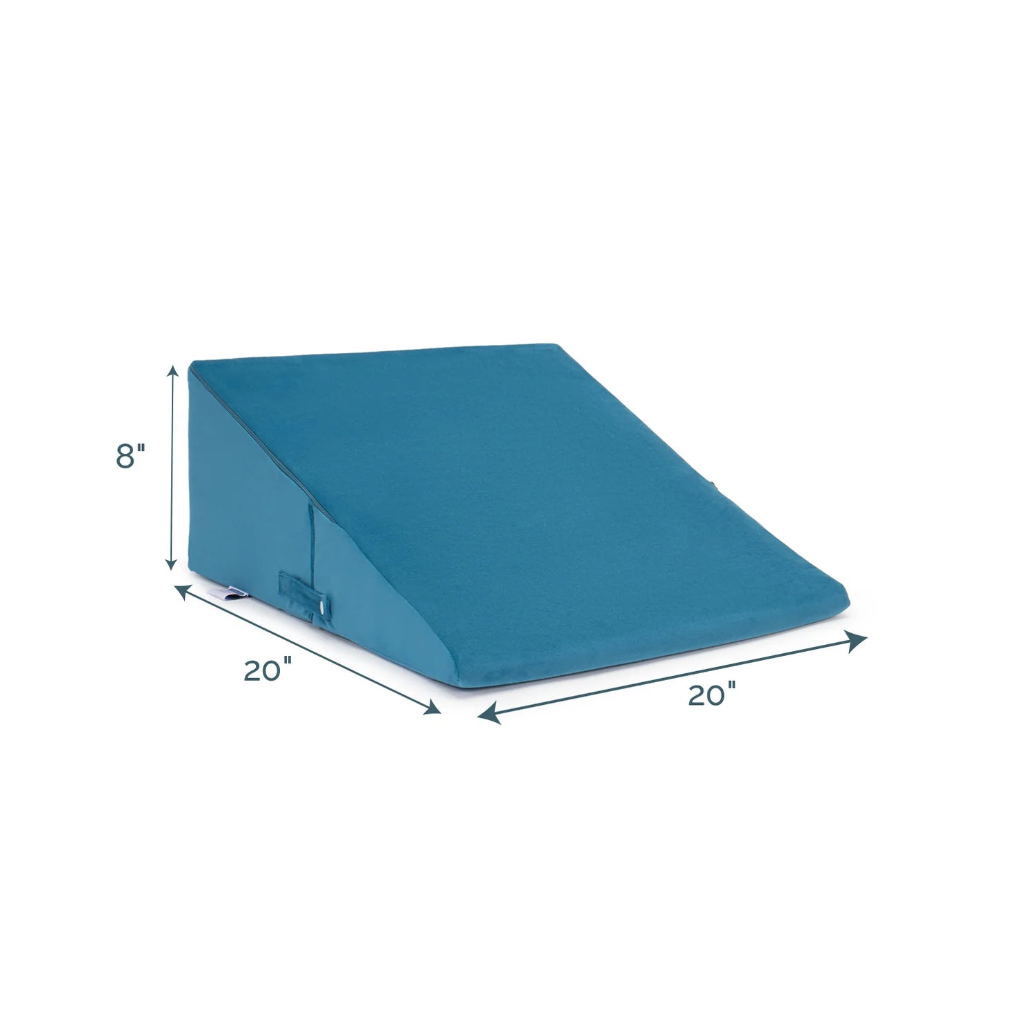 Clover Velvet Dual Type Wegde Pillows in Aqua Blue Colour - Febonic Living