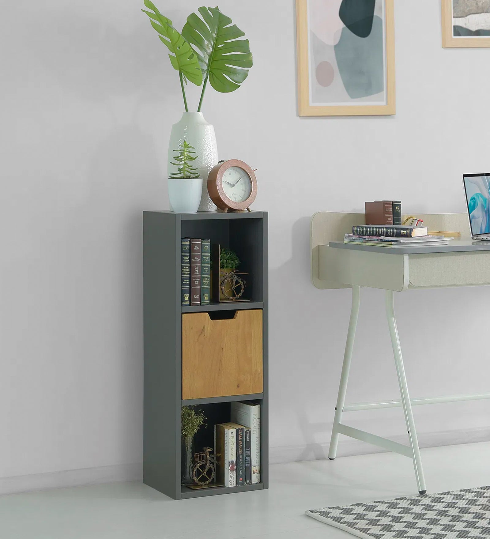 Meira End Table in Dark Finish - Febonic Living