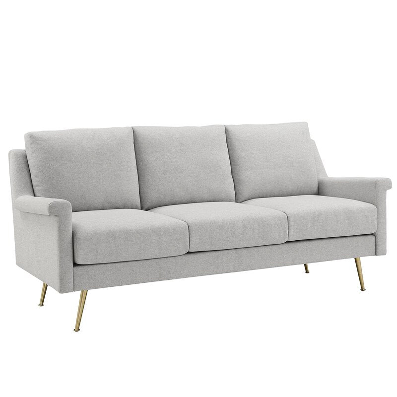 Valerie Fabric 3 Seater Sofa In Lit Grey Colour - Febonic Living
