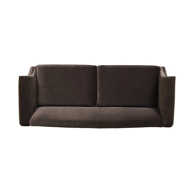Willa Velvet 3 Seater Sofa In Mocha Brown Colour - Febonic Living