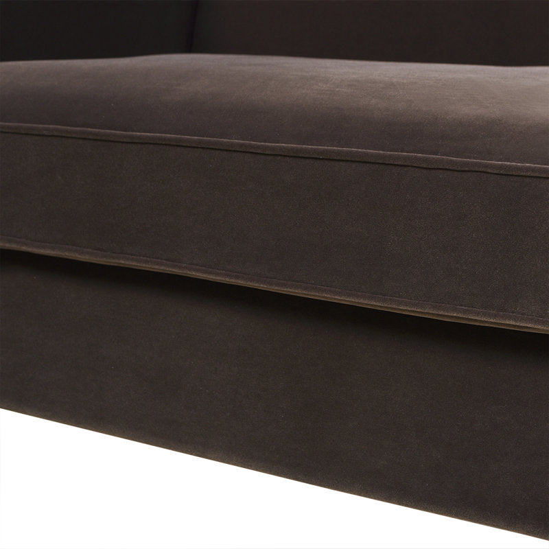 Willa Velvet 3 Seater Sofa In Mocha Brown Colour - Febonic Living