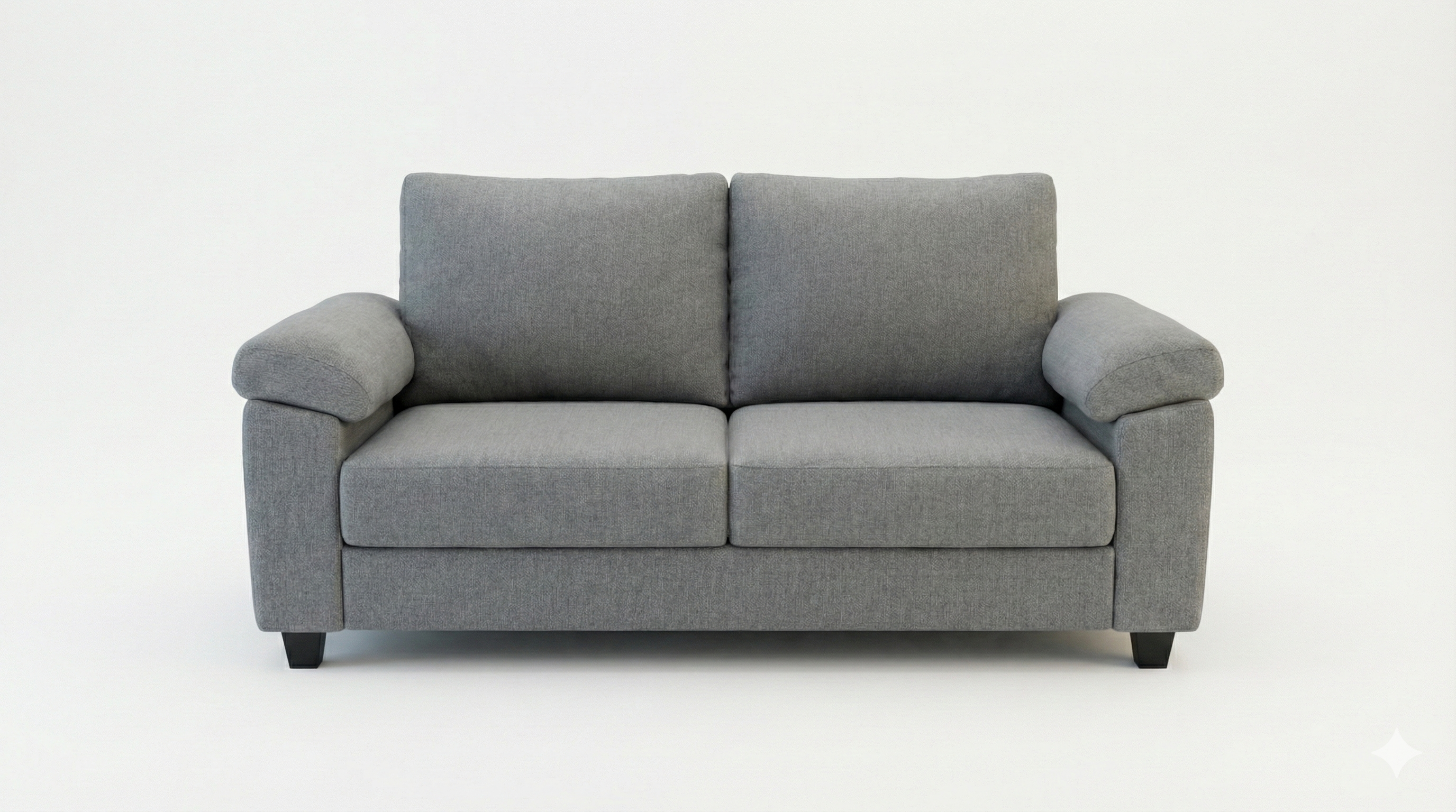 Vegas Fabric 3 Seater Sofa In Charcoal Grey Colour