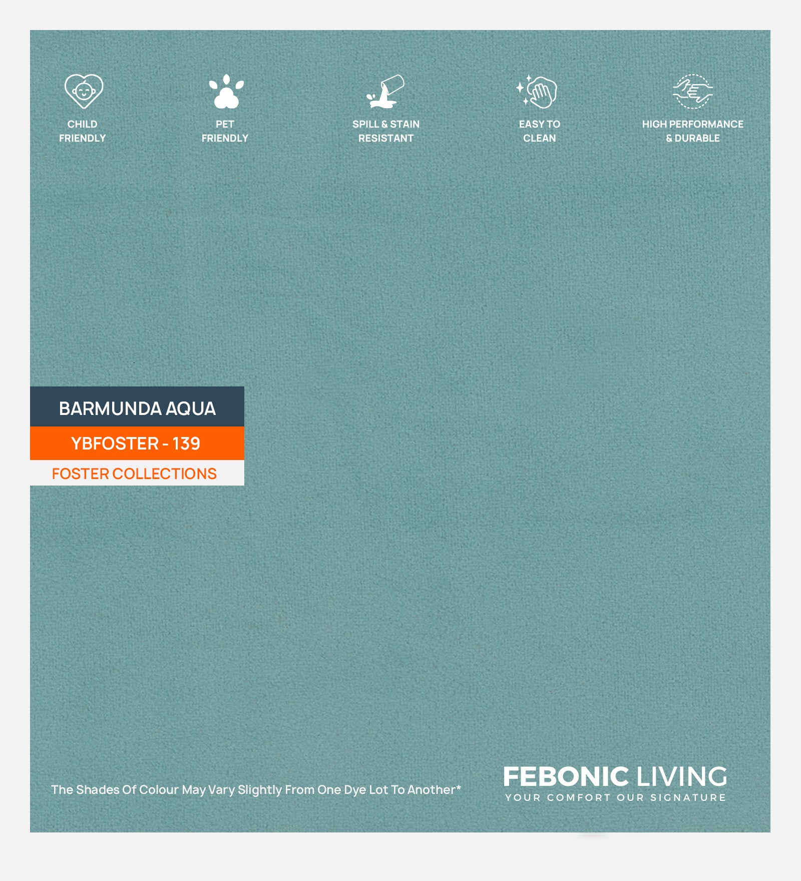 Velvet Foster Fabric Barmunda Aqua 139 Code