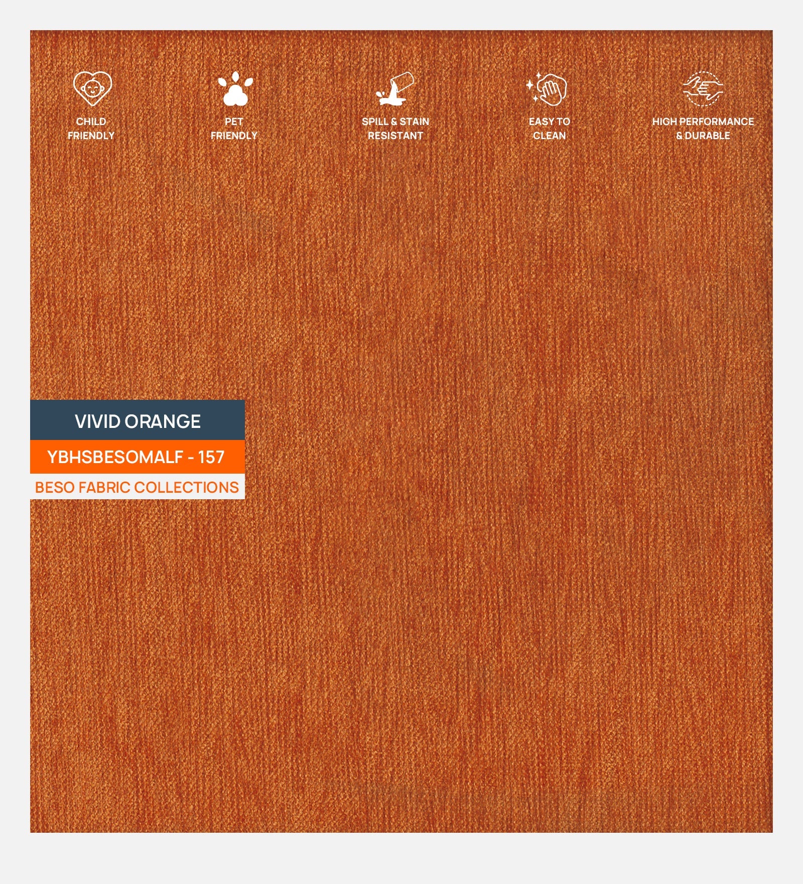 Nora Fabric Queen Size Bed In Vivid Orange Colour With Box Storage - Febonic Living