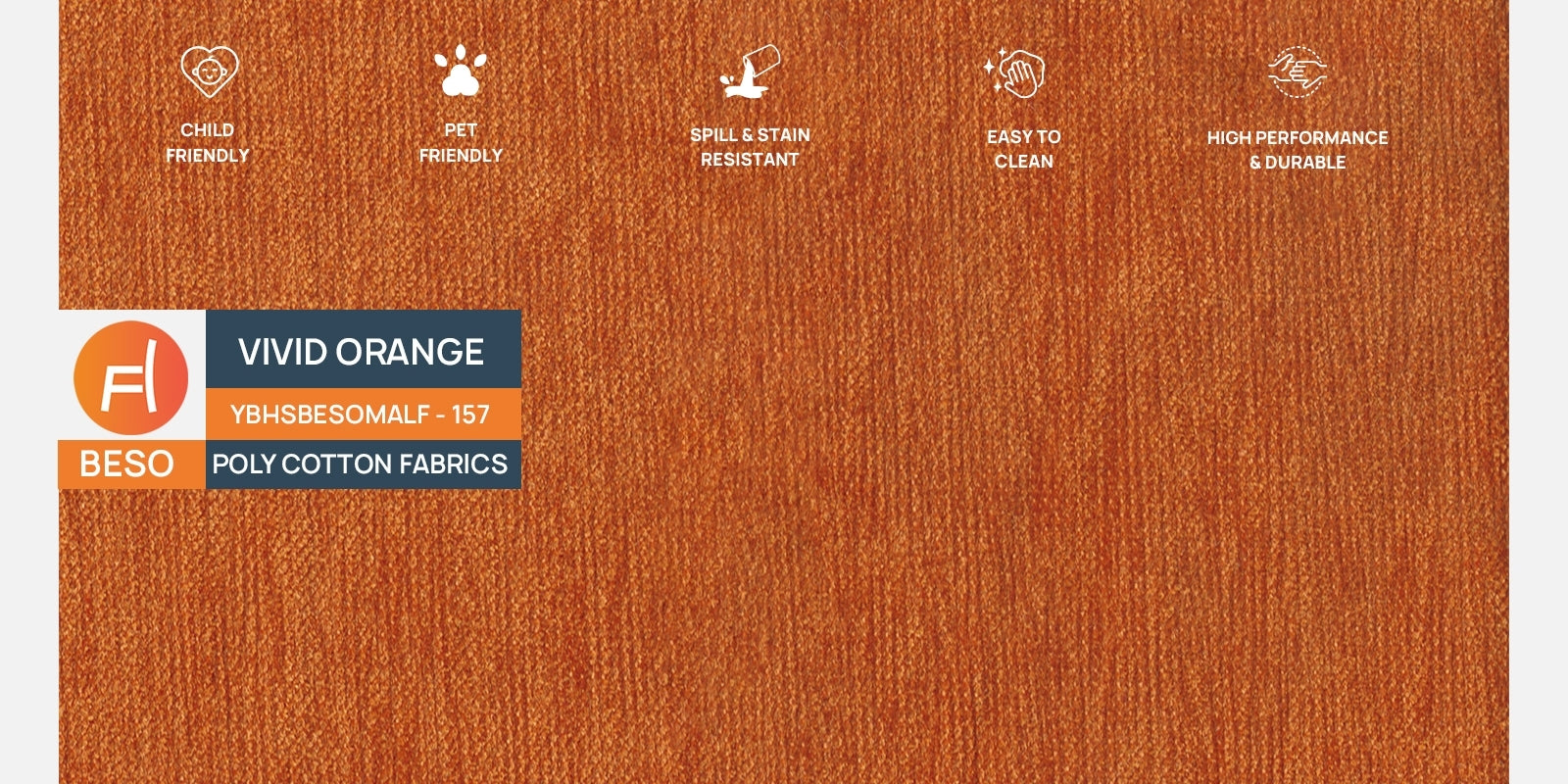 Mario Fabric 2 Seater Sofa In Vivid Orange Colour - Febonic Living