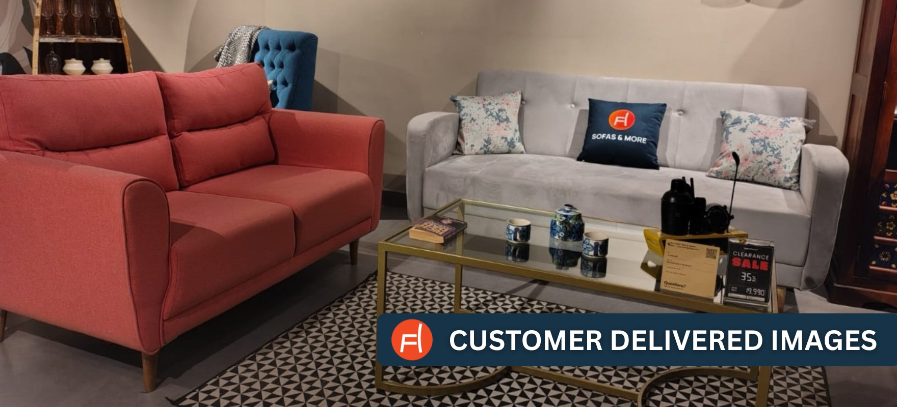 Wiki Velvet 3 Seater Sofa In Oxford Blue Colour