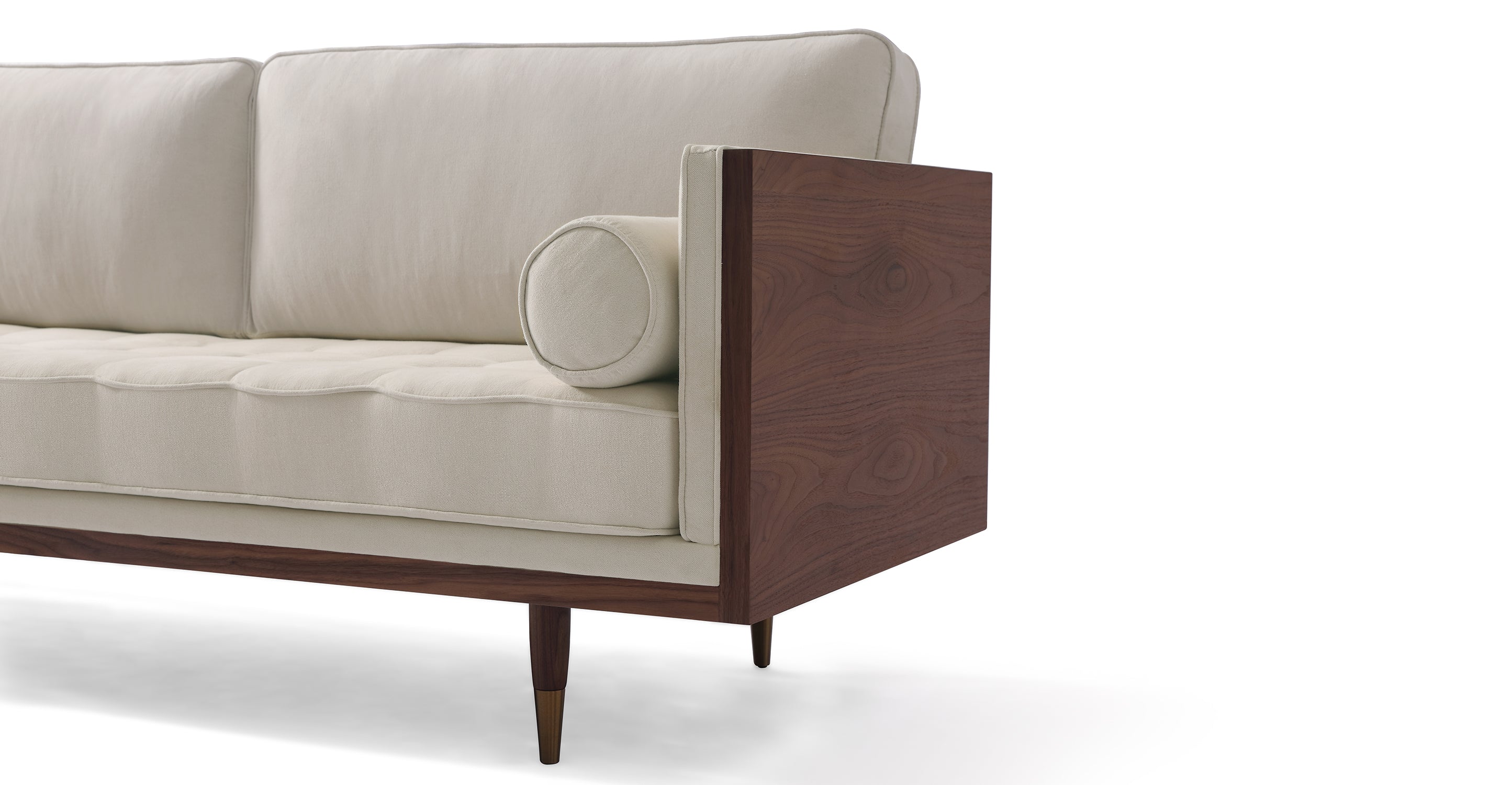 Bucky Fabric 3 Seater Sofa In Ivory Cream Colour - Febonic Living