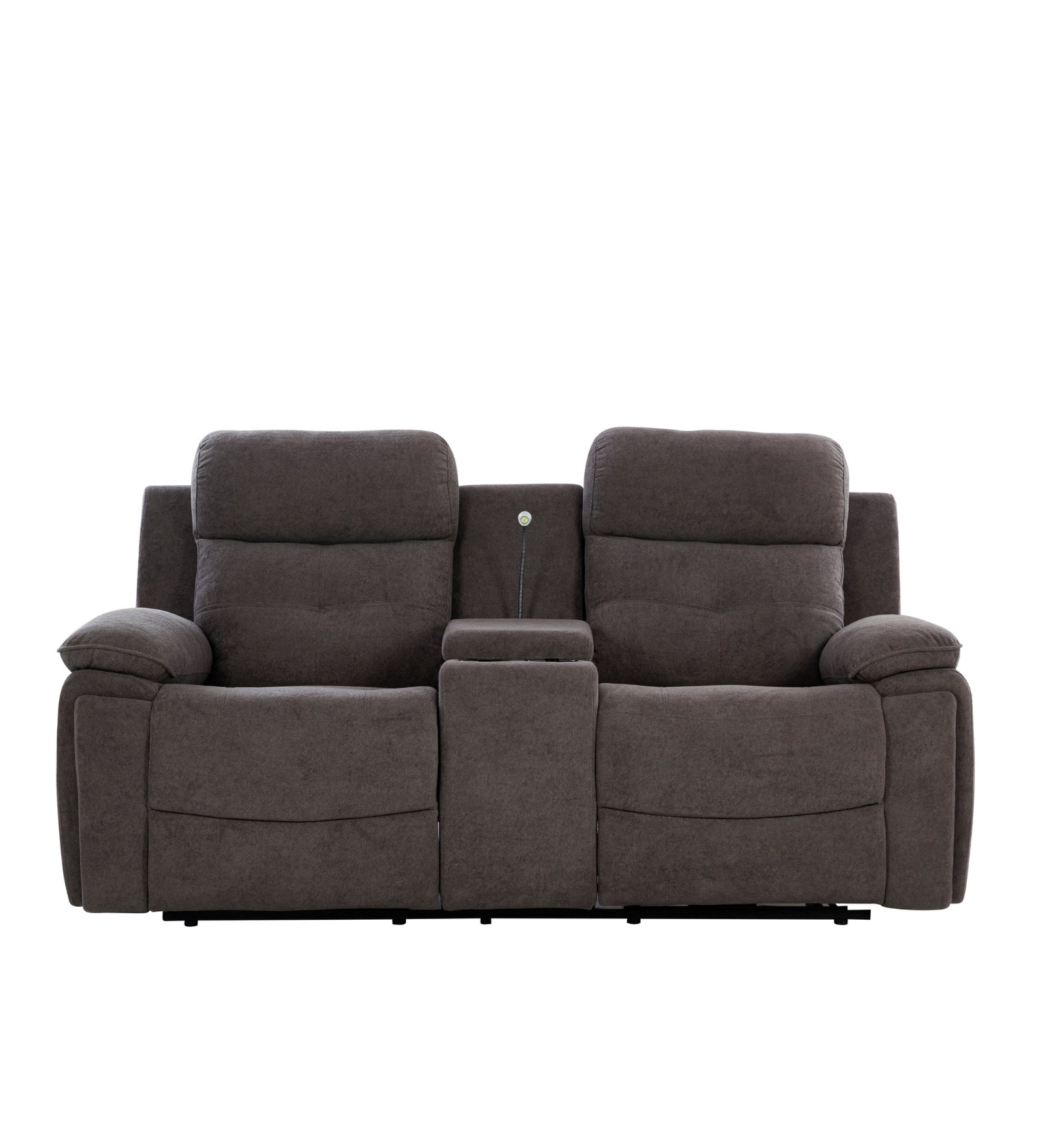 Waki Boucle 2 Seater Motorized Recliner In Concrete Grey Colour - Clear View by Febonic Living