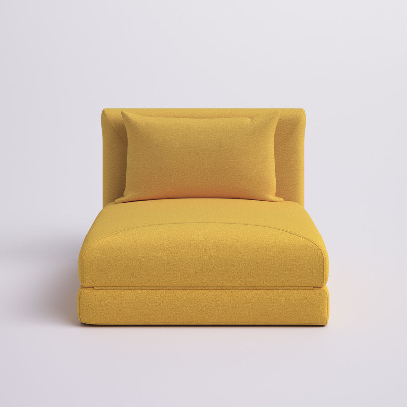 Dorry Fabric Foldable Sofa Bed In Bold Yellow Colour - Febonic Living