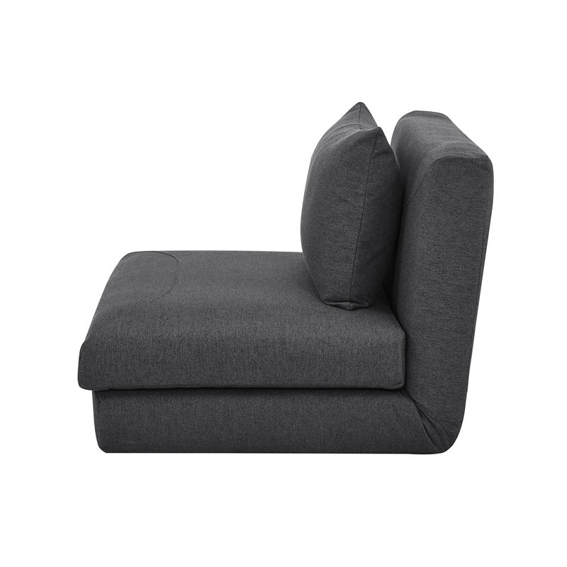 Dorry Fabric Foldable Sofa Bed In Charcoal Grey Colour - Febonic Living