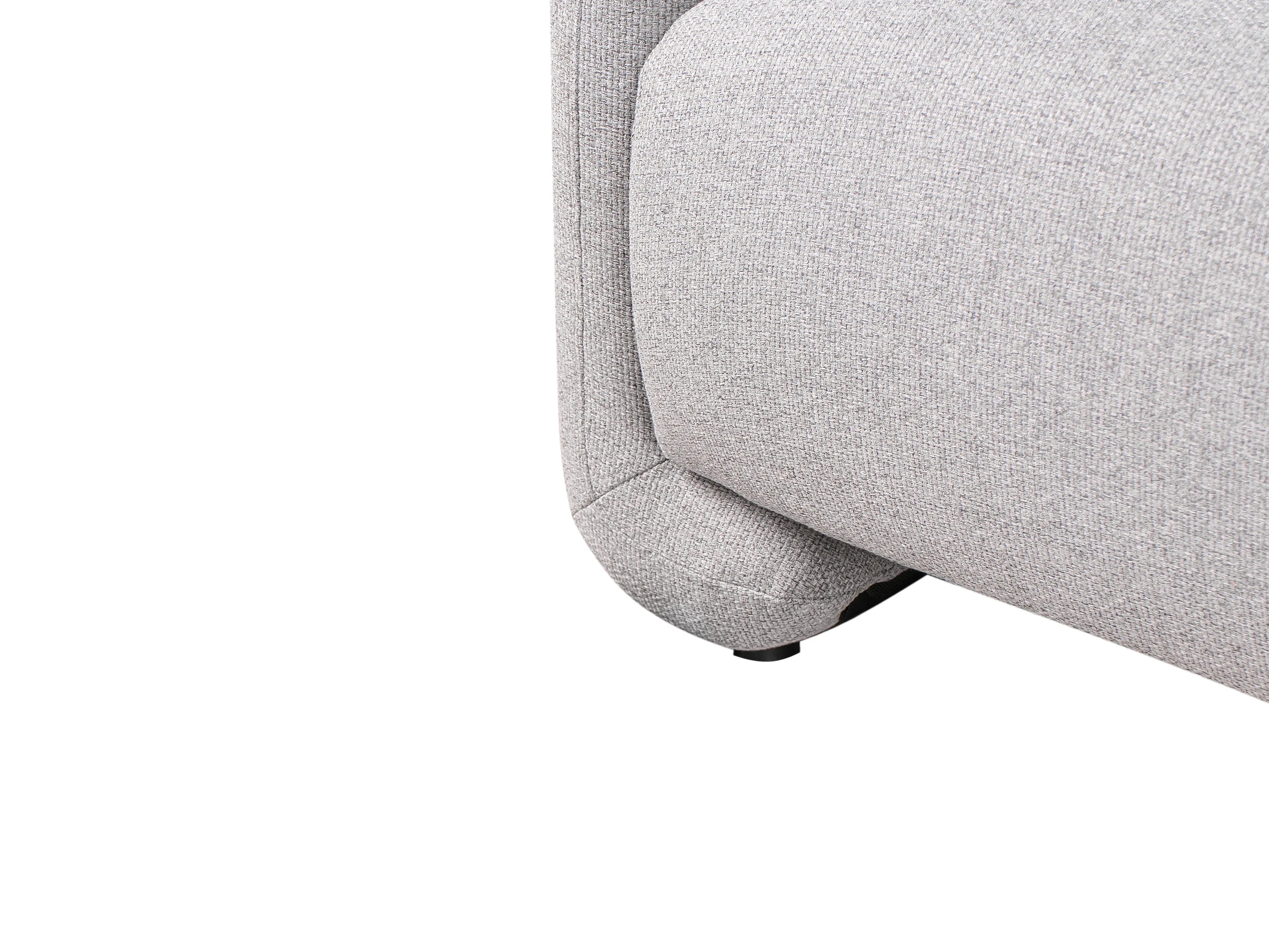 Wallace Fabric 3 Seater Sofa In Coin Grey Colour - Febonic Living