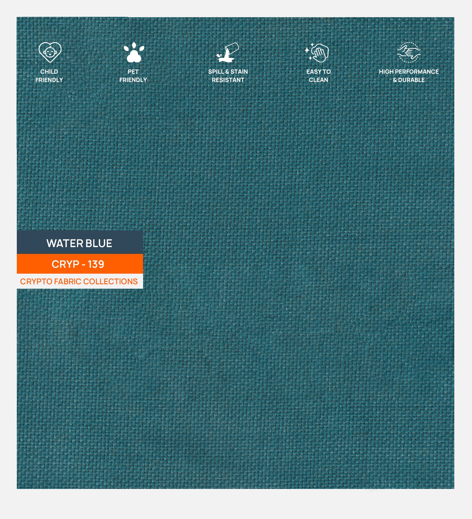 Lenin Crypto Fabric Water Blue 139 Code - Febonic Living
