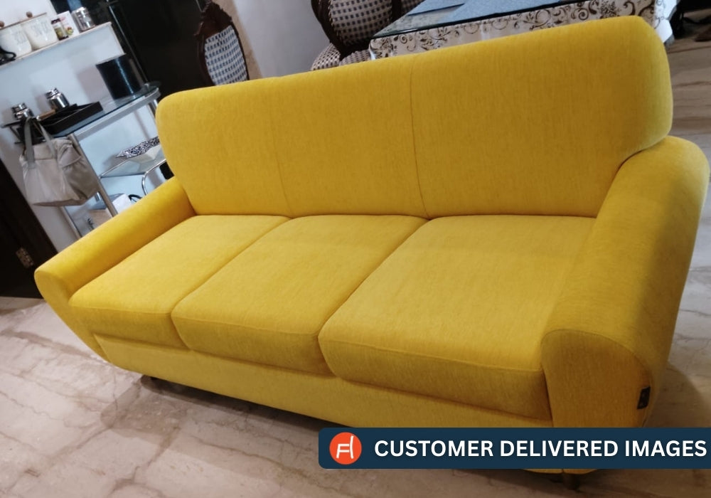 Jessy Fabric 3 Seater Sofa In Blood Maroon Colour - Febonic Living