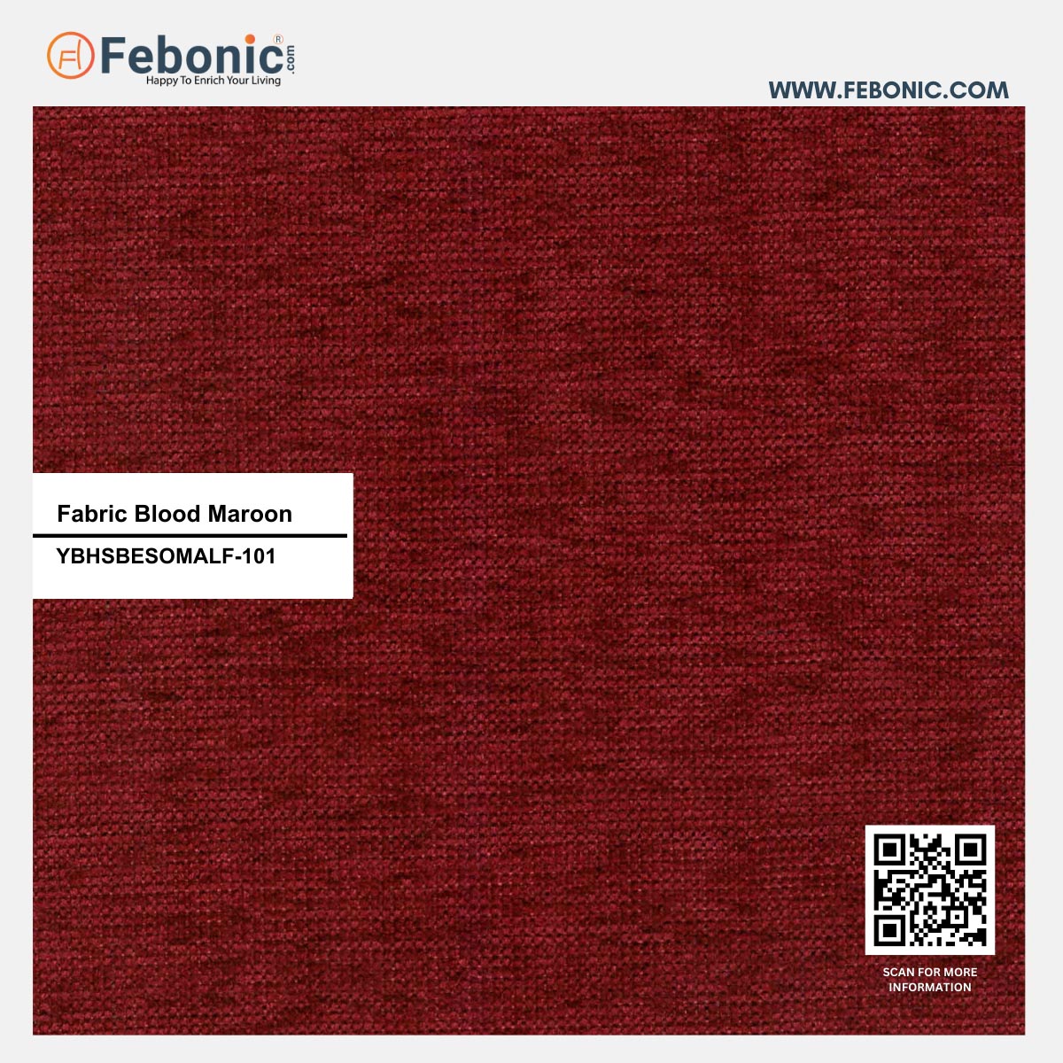 Nottage Fabric Wing Chair In Blood Maroon Colour - Febonic Living