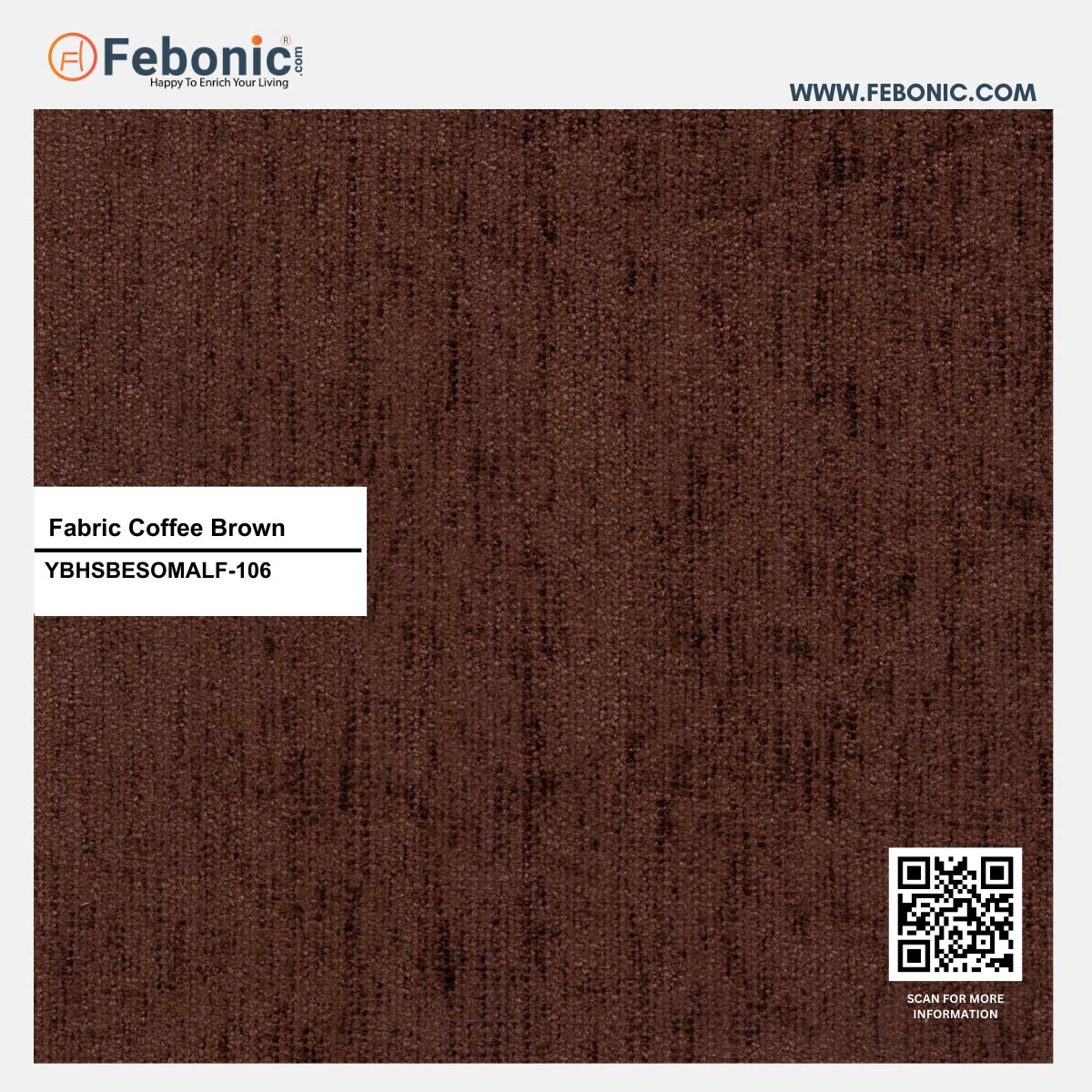 Nottage Fabric Wing Chair In Coffee Brown Colour - Febonic Living