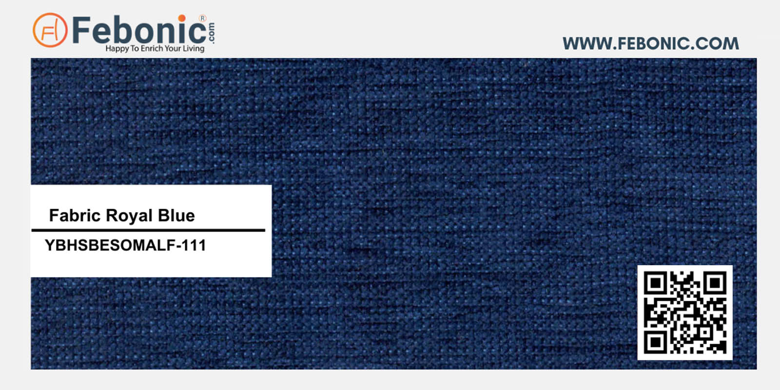 Nowia Fabric 3 Seater Recamier In Royal Blue Colour With Storage - Febonic Living