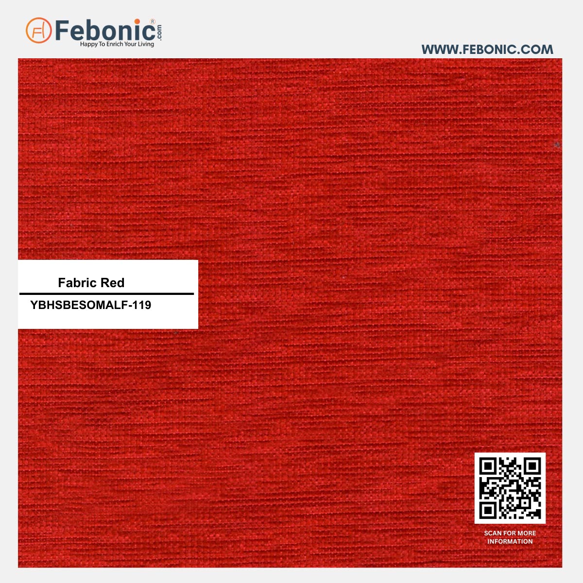 Nottage Fabric Wing Chair In Ruby Red Colour - Febonic Living