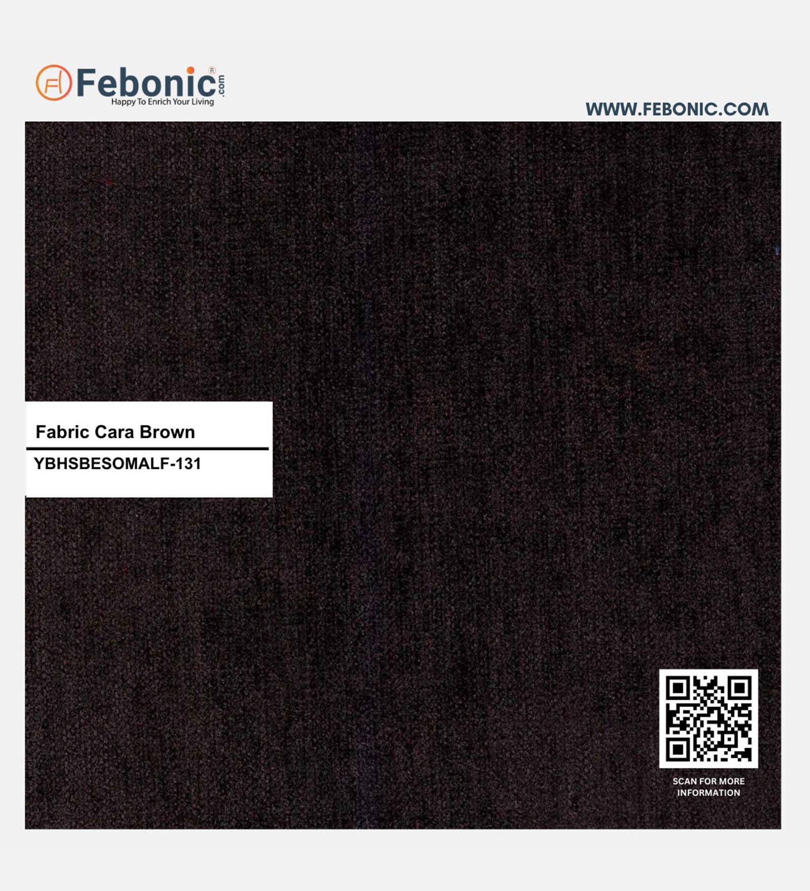 Sona Fabric Barrel Chair With Ottoman In Cara Brown Colour - Febonic Living