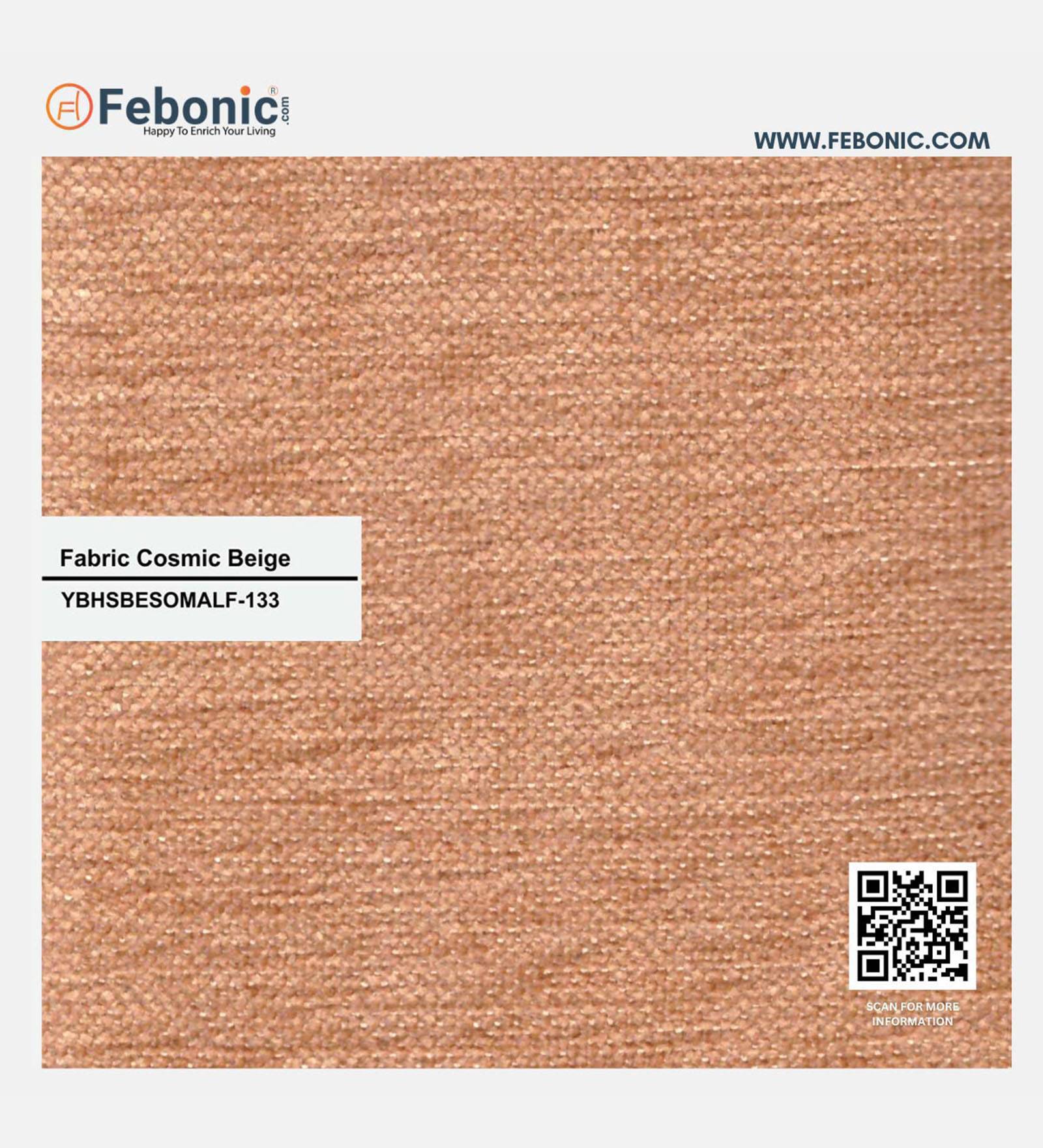 Sona Fabric Barrel Chair With Ottoman In Cosmic Beige Colour - Febonic Living